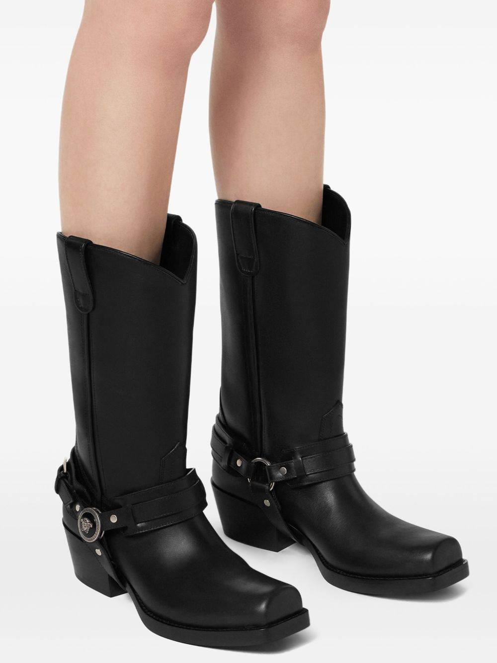 leather cowboy boots - 5