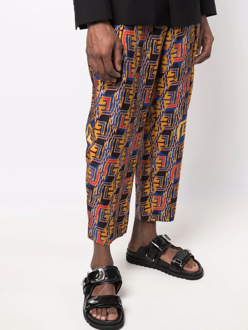 graphic-print cropped trousers 5