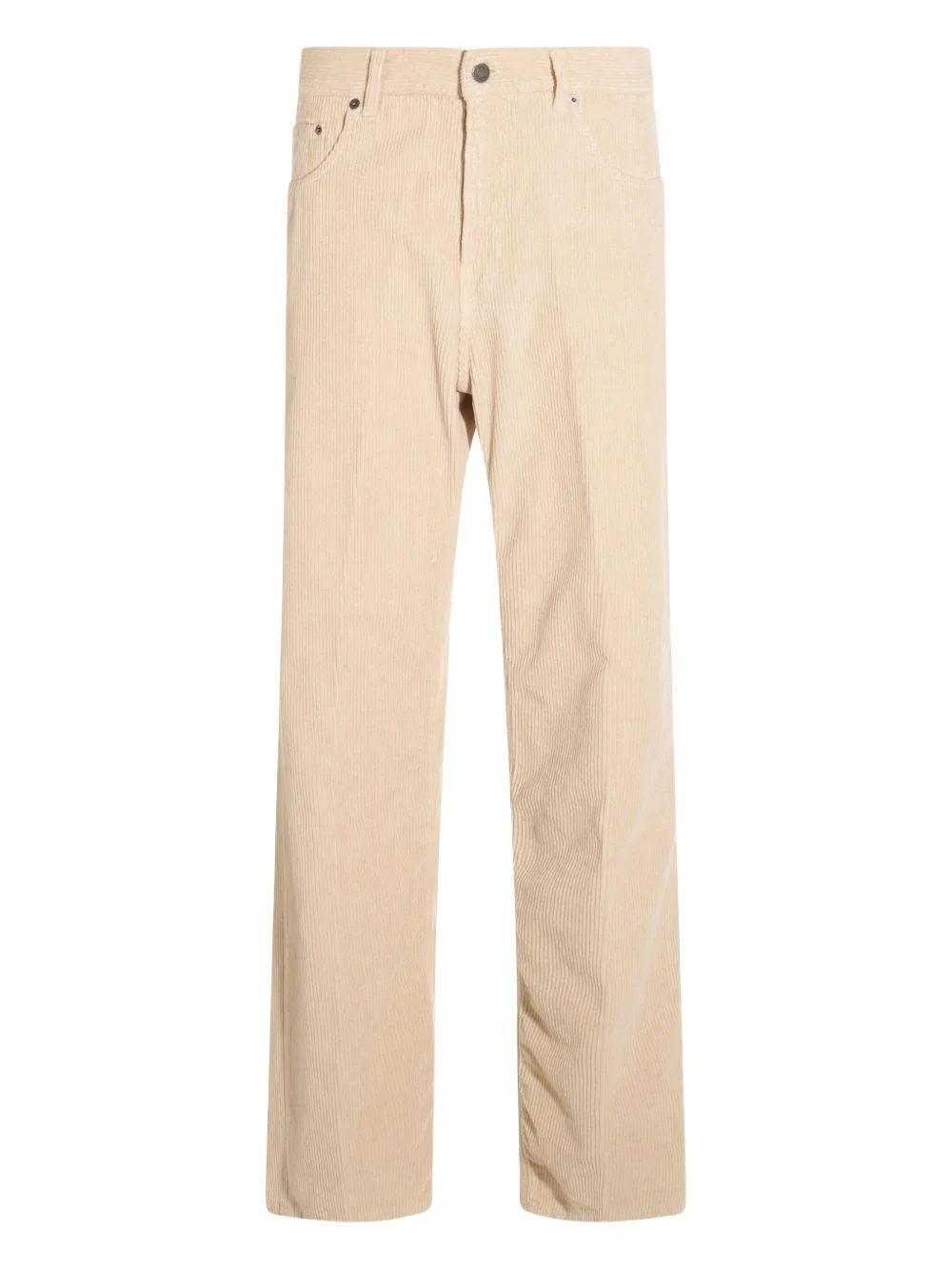 corduroy-textured cotton trousers - 1