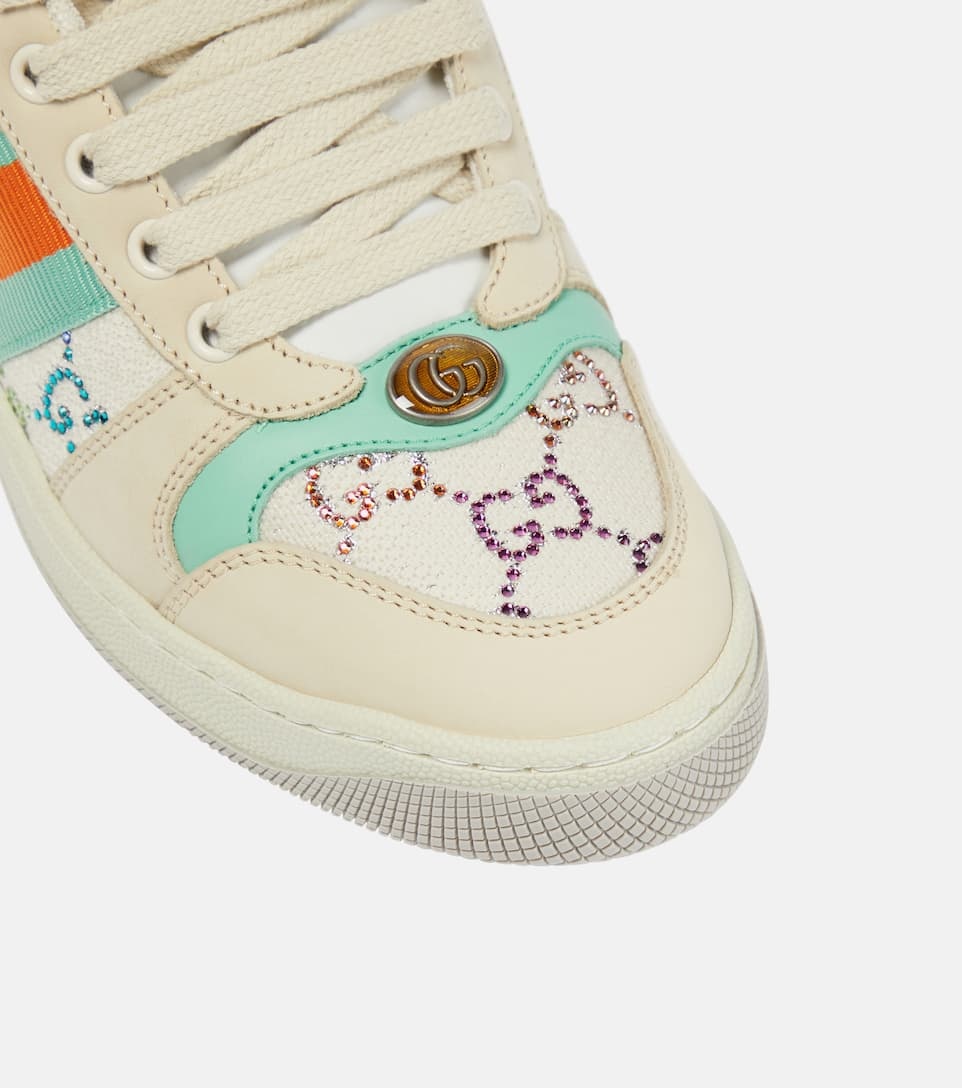 Screener embellished leather sneakers - 6
