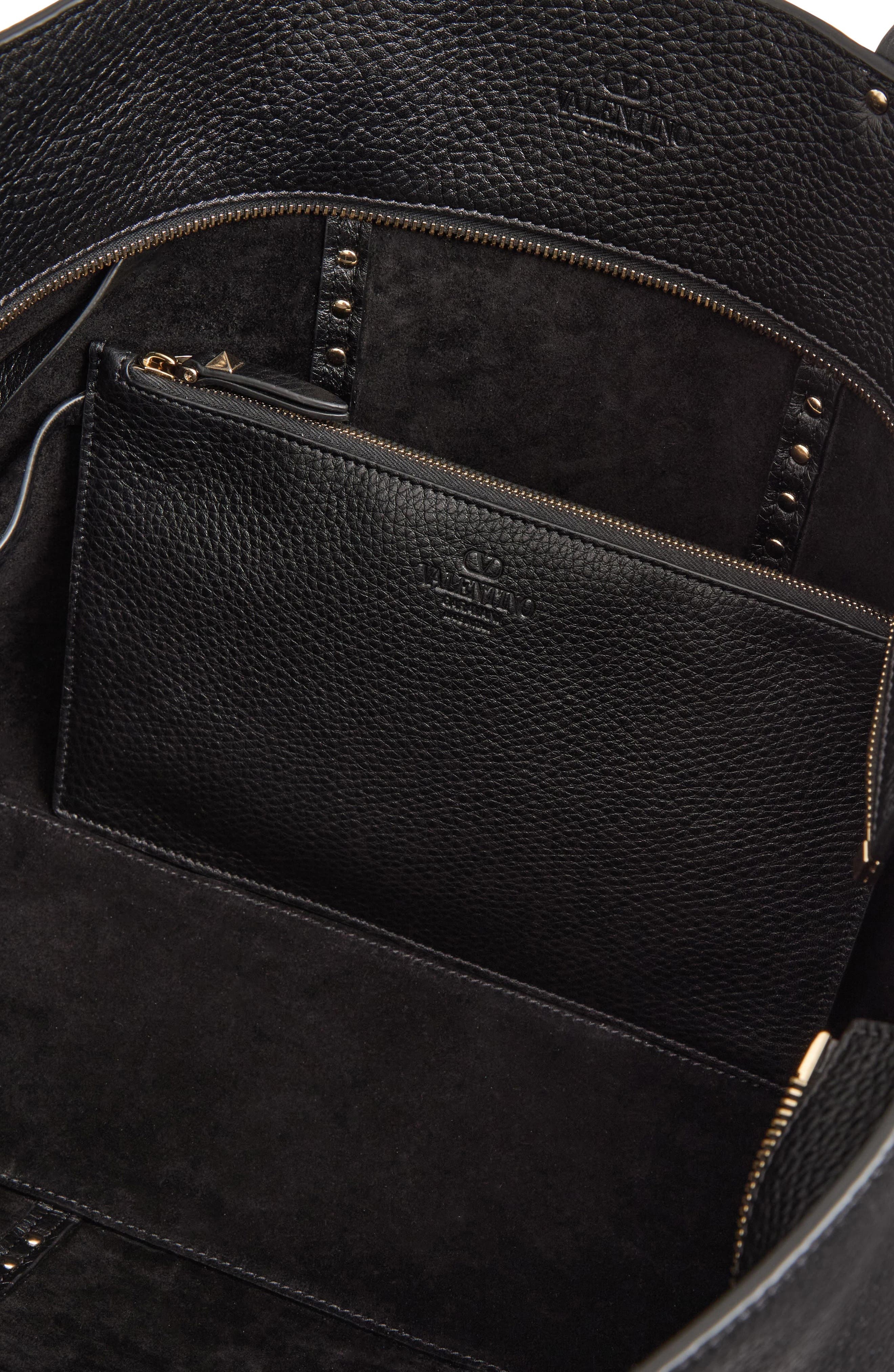 Valentino Garavani Medium Rockstud Leather Tote in Black at Nordstrom - 3