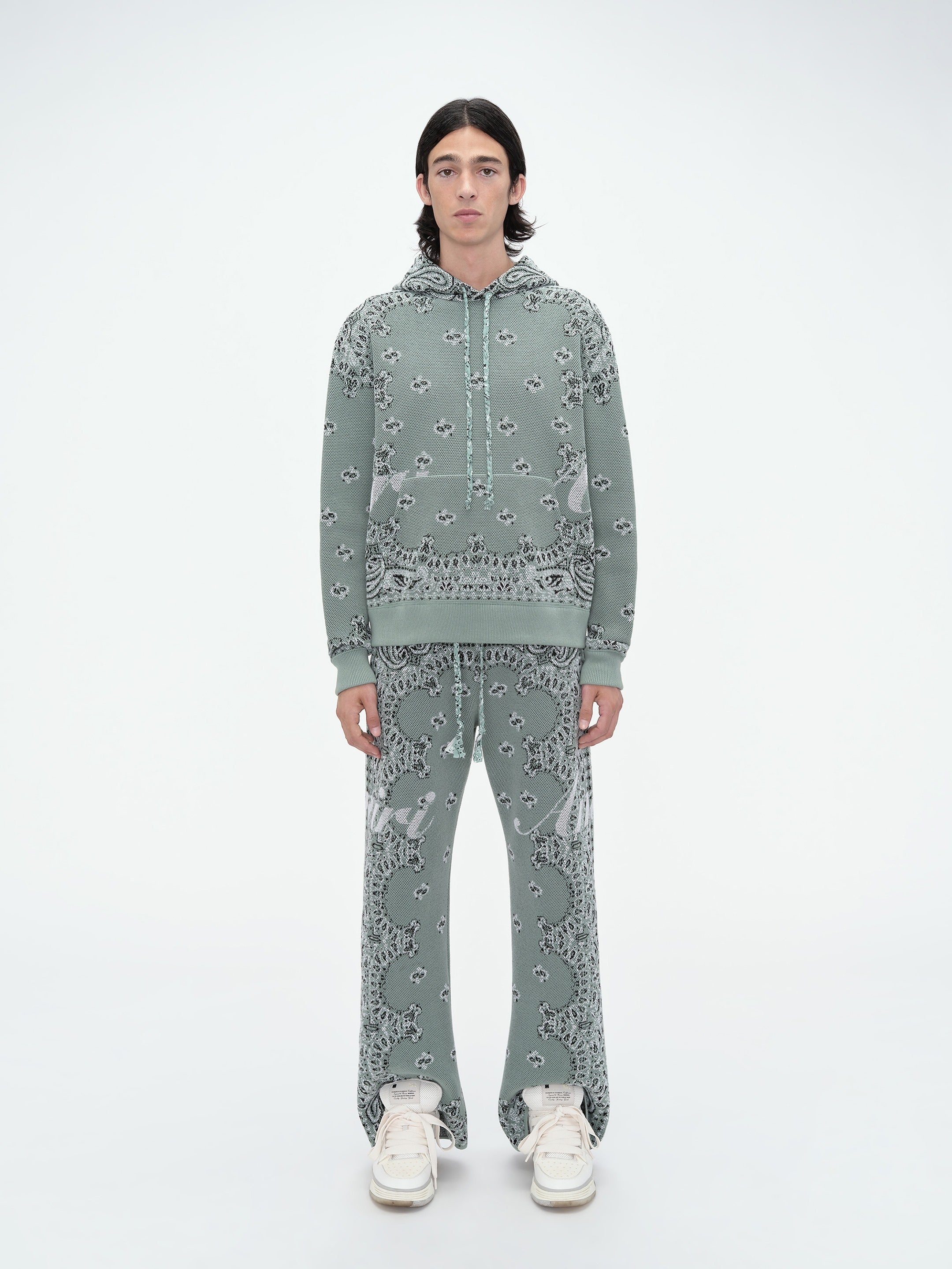 BANDANA KNIT KICK FLARE PANT - 2