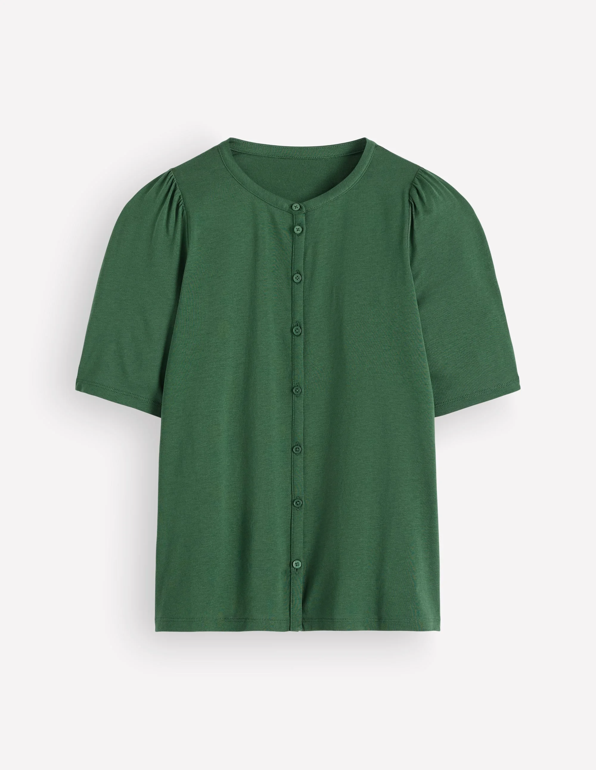 Supersoft Short Puff Shirt-Hunter Green - 1