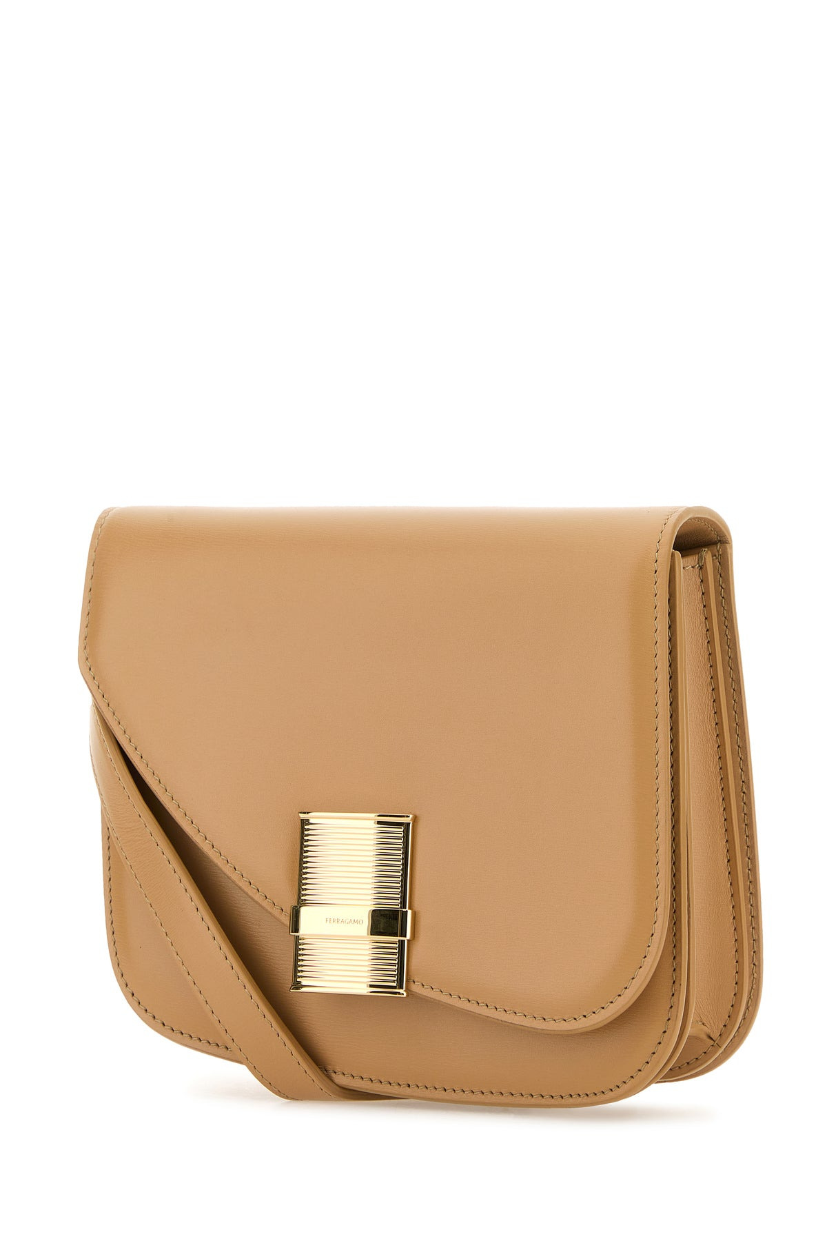 Beige leather small Fiamma crossbody bag - 2