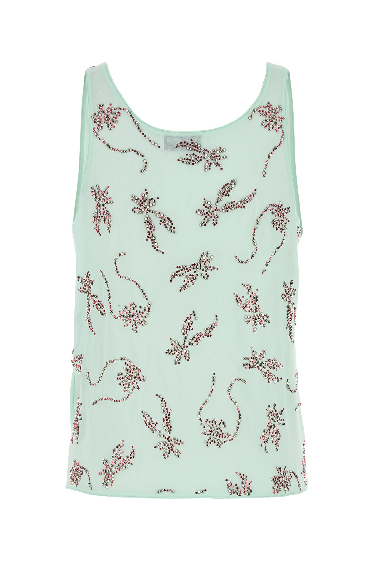 Embellished crepe tank top - 2