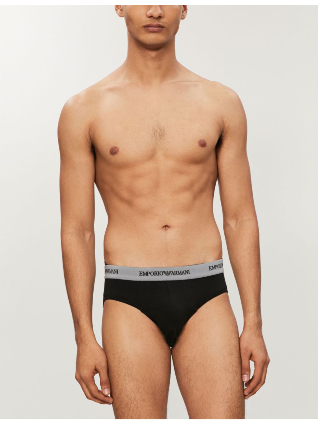 Pack of two slim-fit stretch-cotton briefs - 2