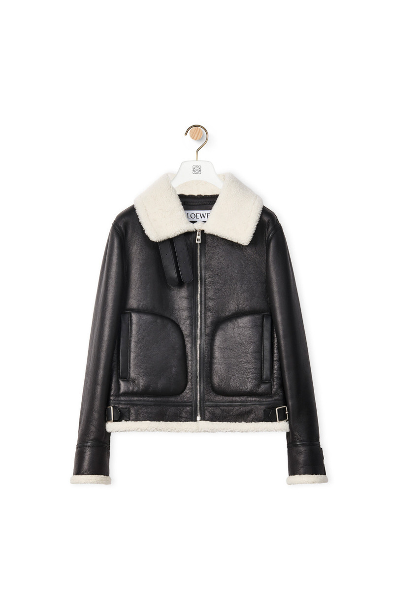 Aviator jacket in shearling 1