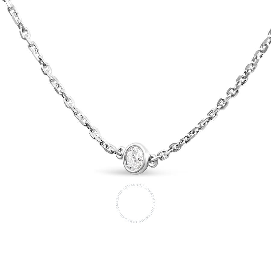 Haus Of Brilliance - Haus of Brilliance .925 Sterling Silver 1/2 Cttw Bezel Set Lab Grown Diamond 5 Station Necklace - 18 - 3