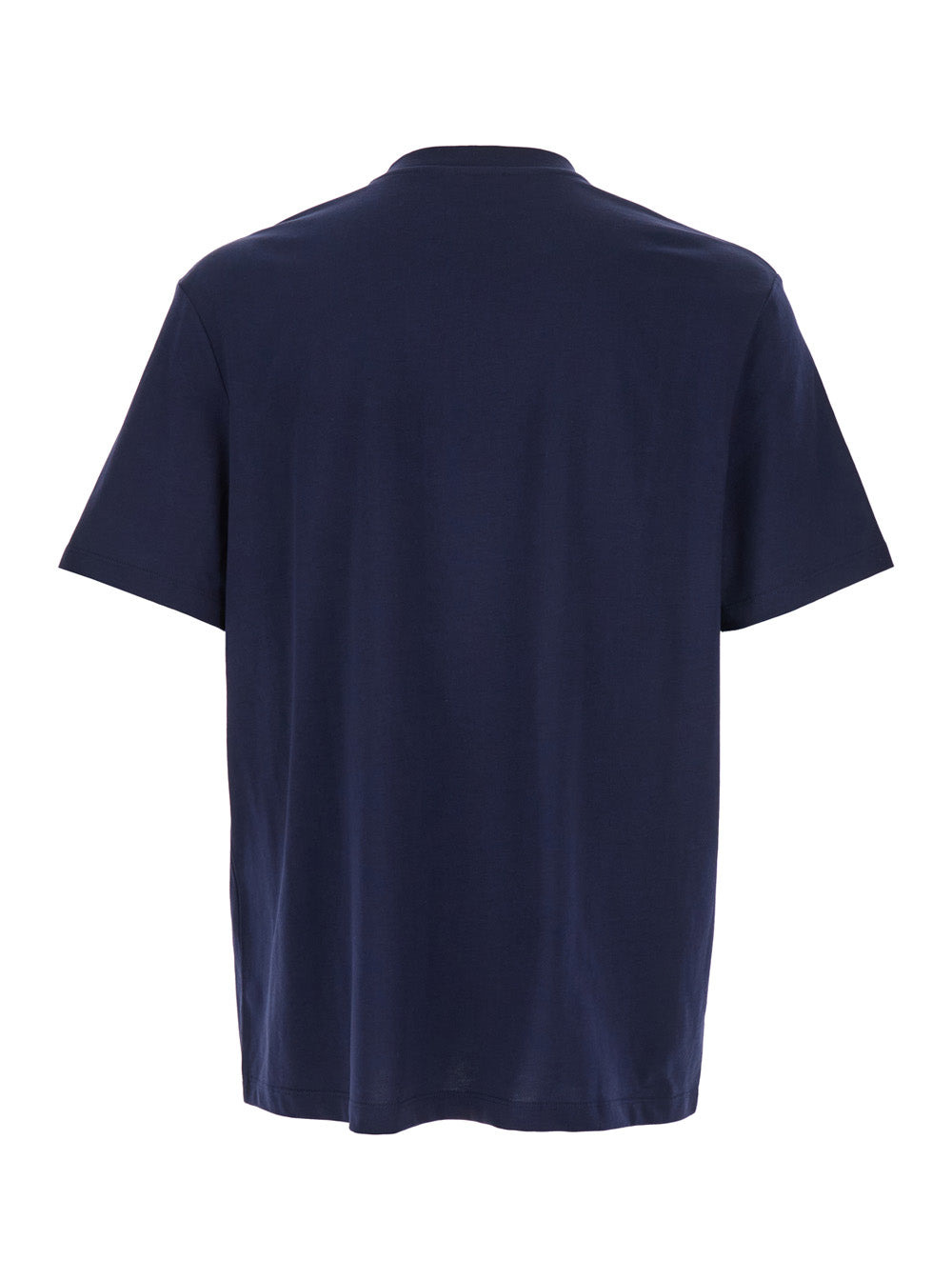 Balmain Men Blue Crewneck T-Shirt With Logo Lettering Print On The Front In Cotton Man - 2