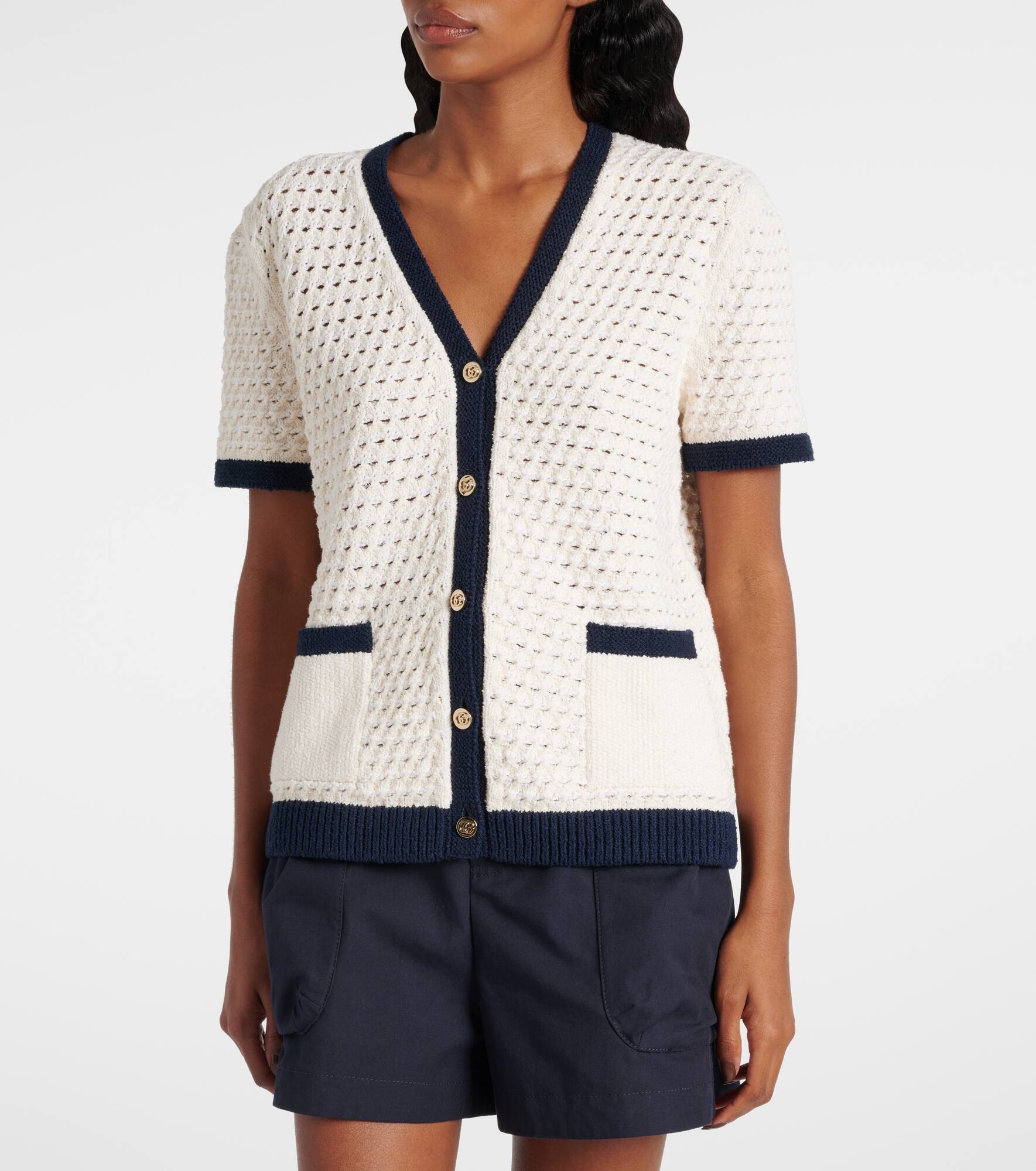 Crochet cotton-blend cardigan - 6
