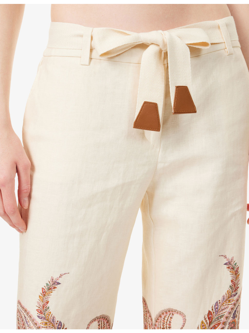 Rhiannon Flared Linen Trousers - 5