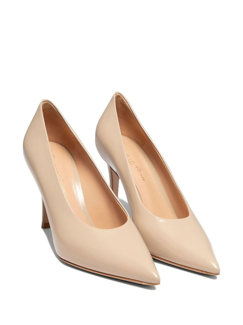 85mm pointed-toe leather pumps 4