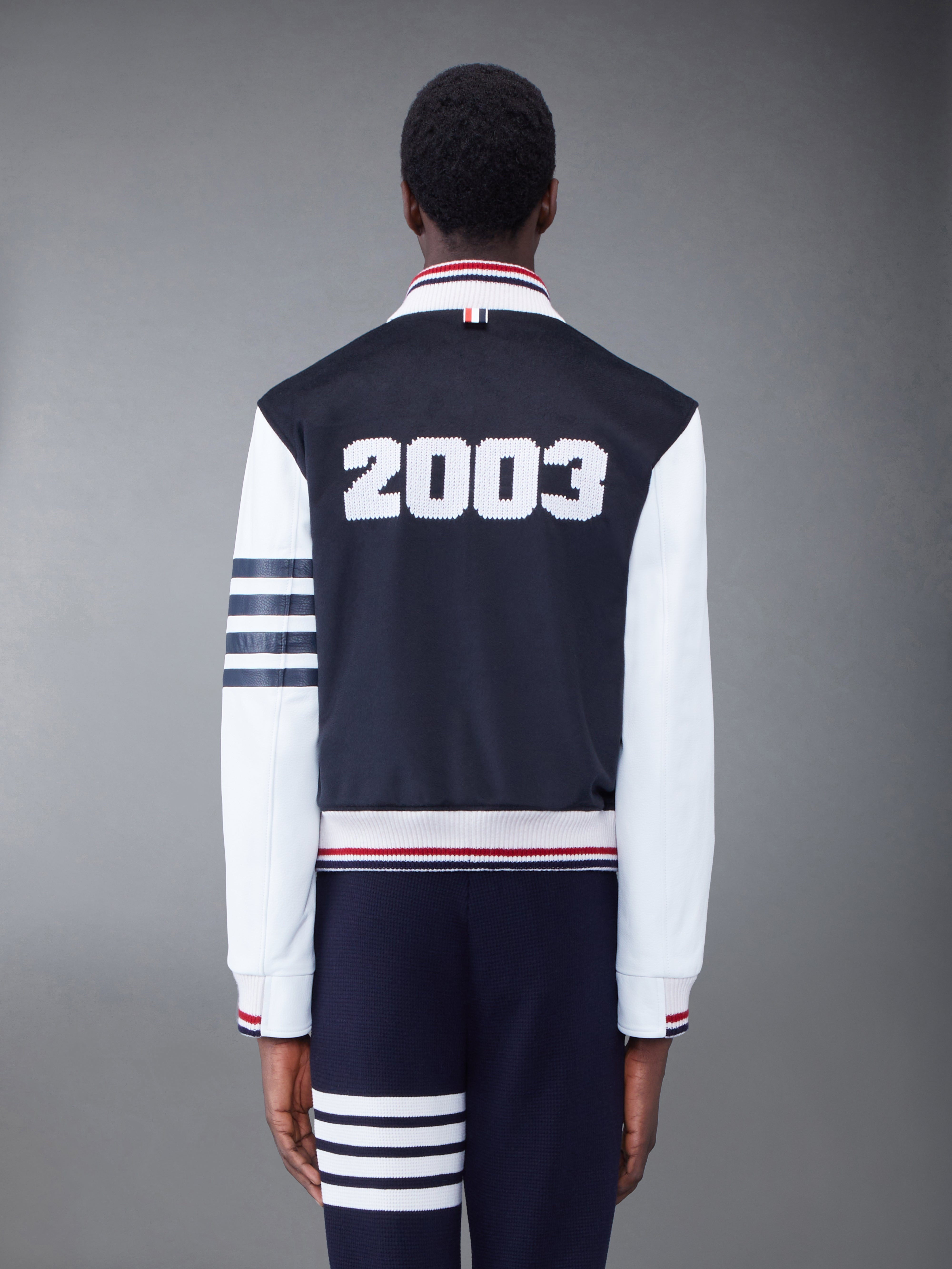 KNIT RIB 2003 4-BAR BLOUSON JACKET - 2