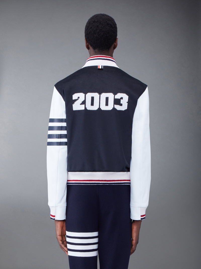 Thom Browne KNIT RIB 2003 4-BAR BLOUSON JACKET outlook