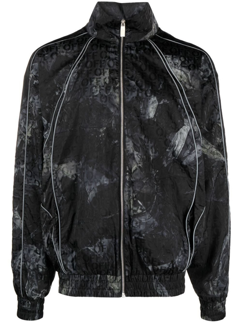 Biker crinkled windbreaker jacket 1