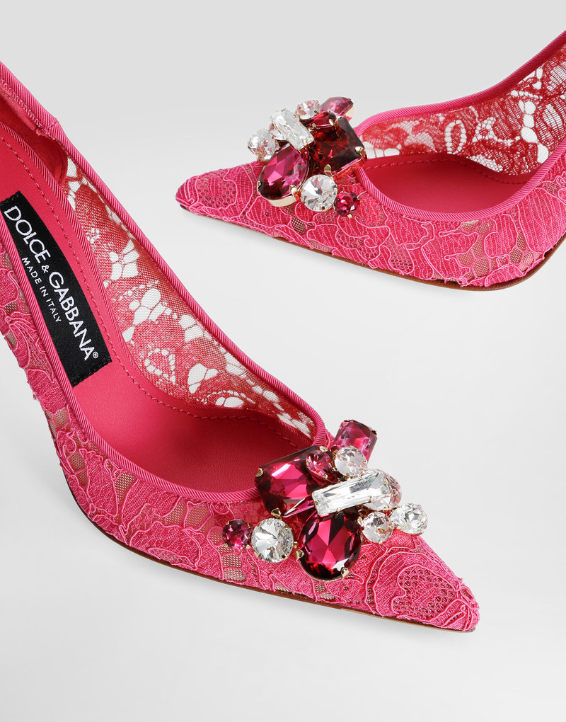 Rainbow lace pumps in lurex lace 4