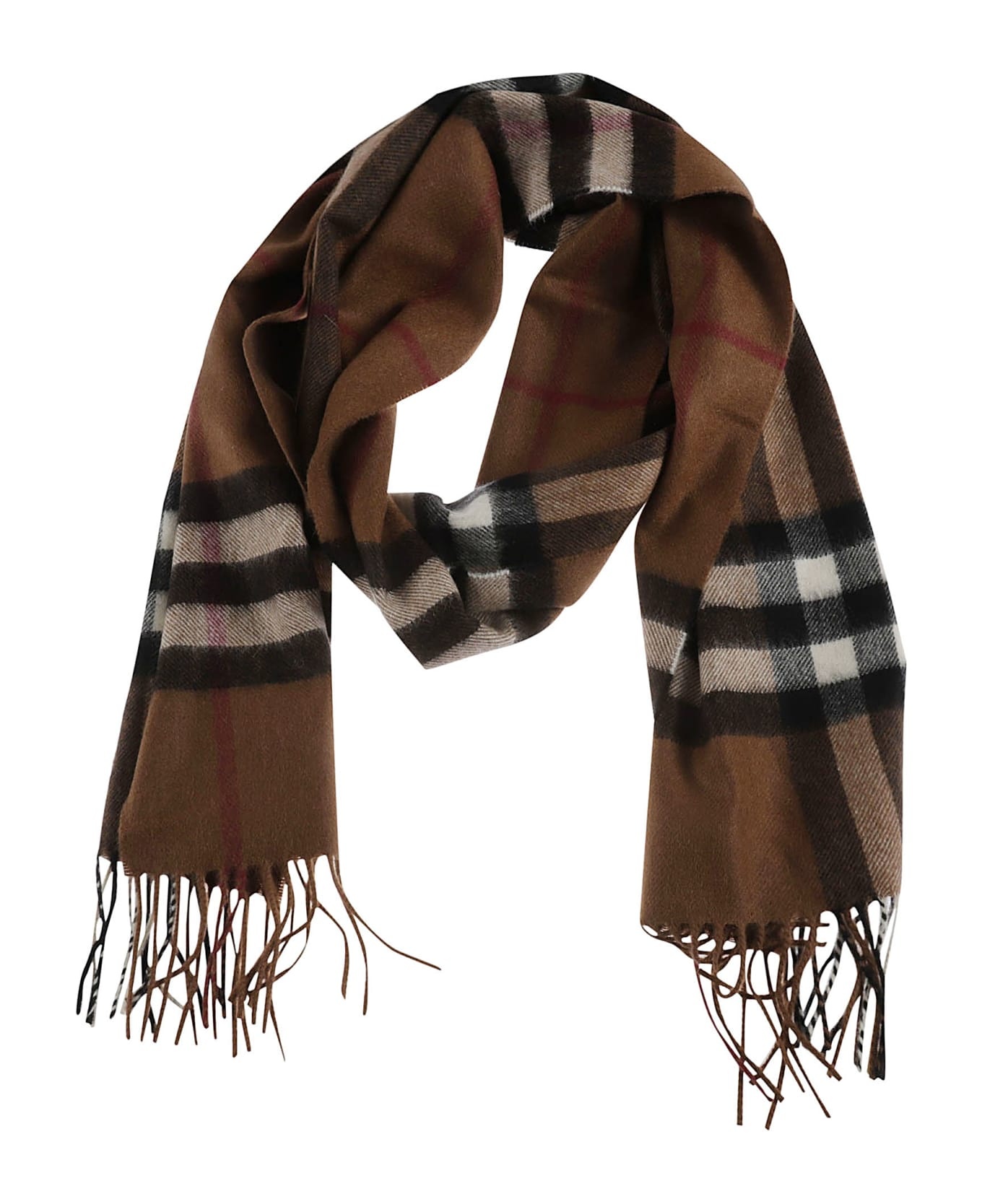 Check Fringed Scarf - 1