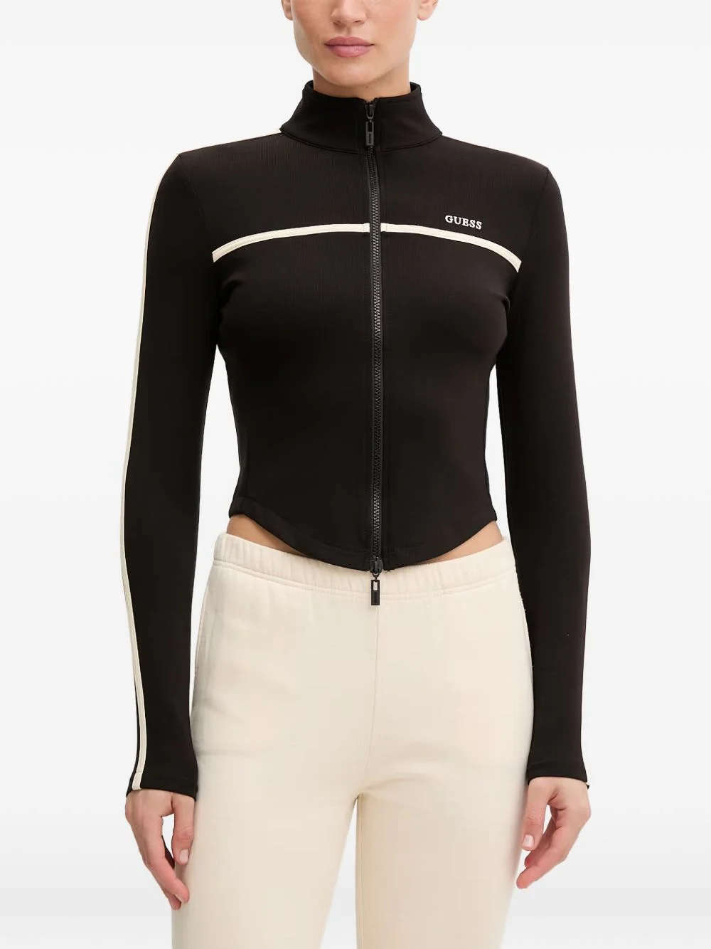 contrast-stripe track jacket - 1