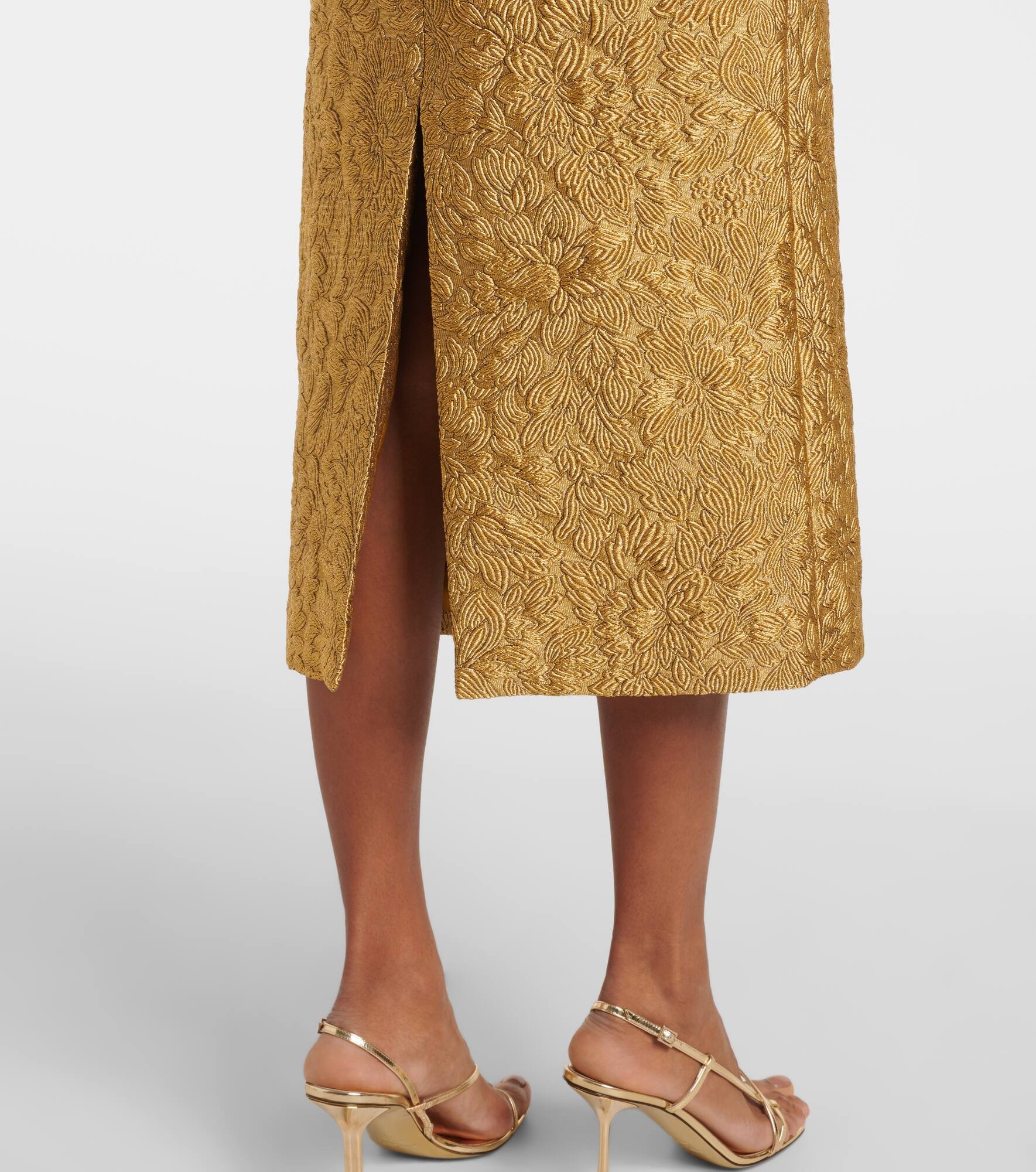 Marcella floral brocade cocktail dress - 5