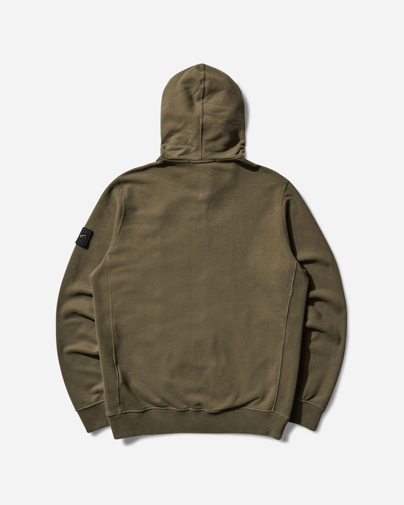 Stone Island Men's Garment Dyed Zip Hoodie Green outlook