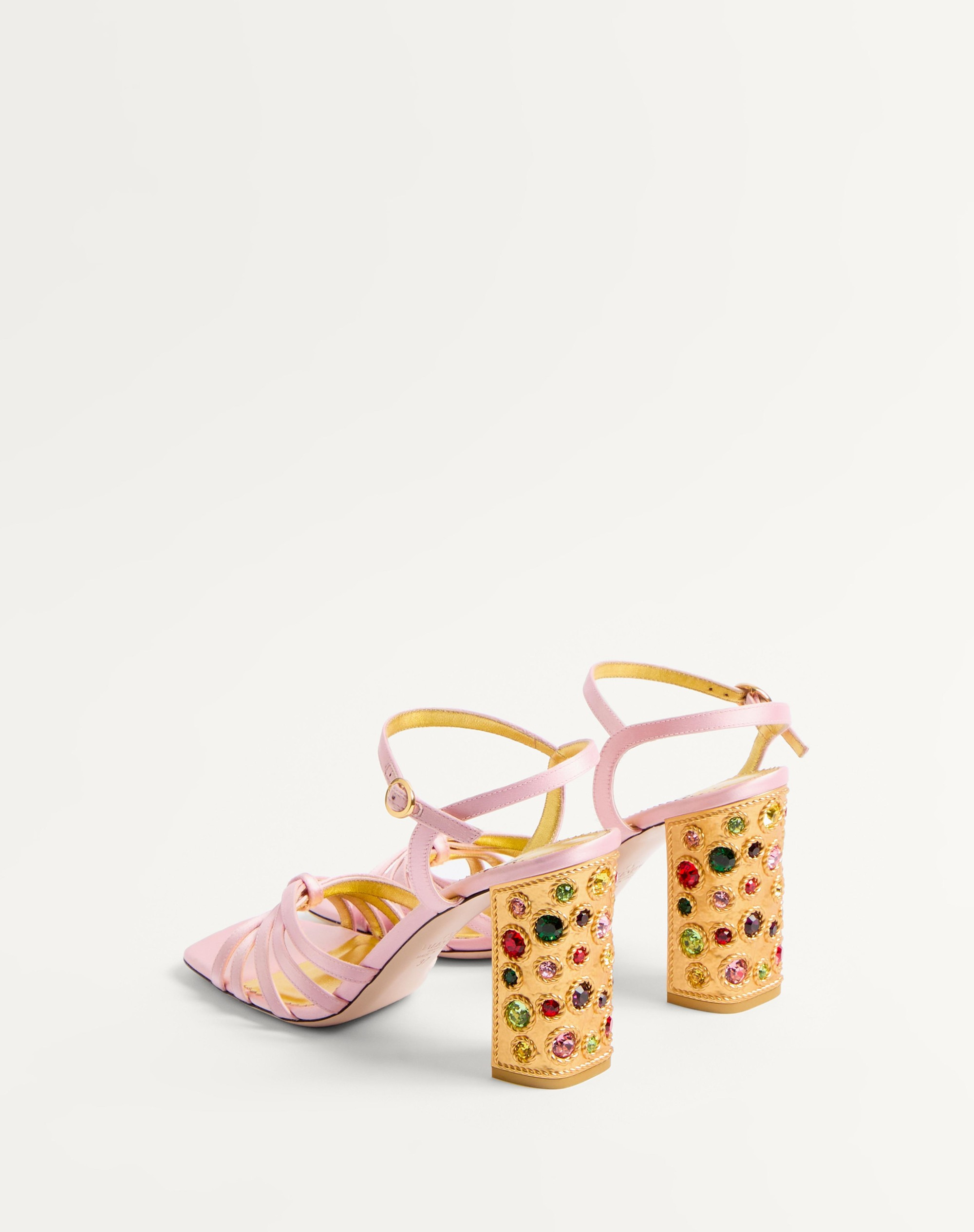 PRESHOES SATIN SANDAL WITH CRYSTALS 90MM - 5