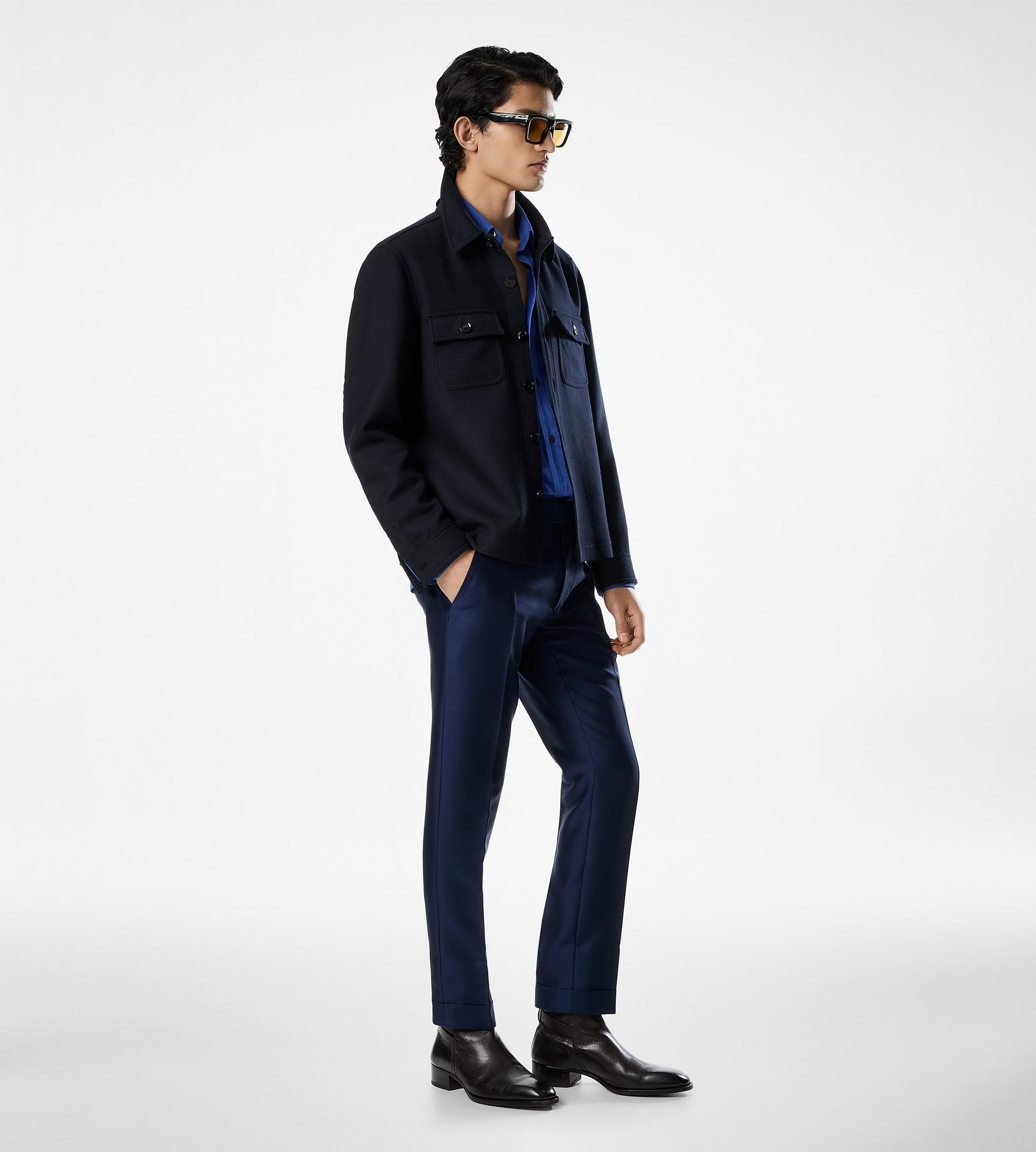 LIGHT WOOL CHEST POCKET OUTERSHIRT - 2