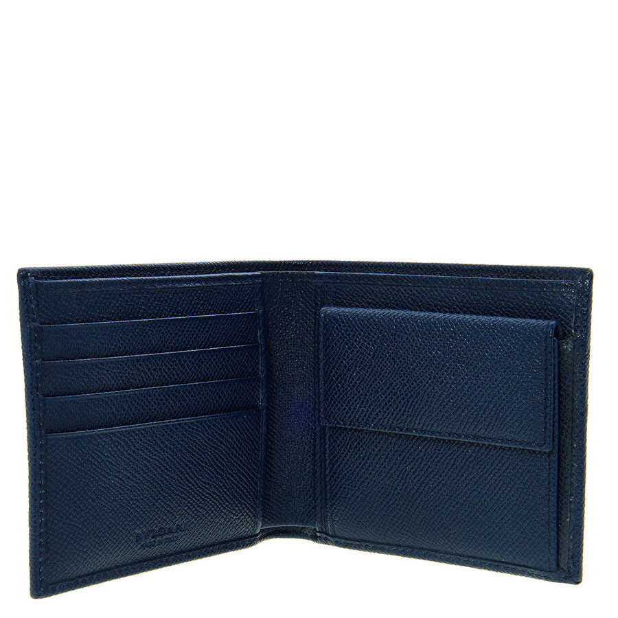 Bvlgari Blue Bifold Leather Compact Wallet - 4