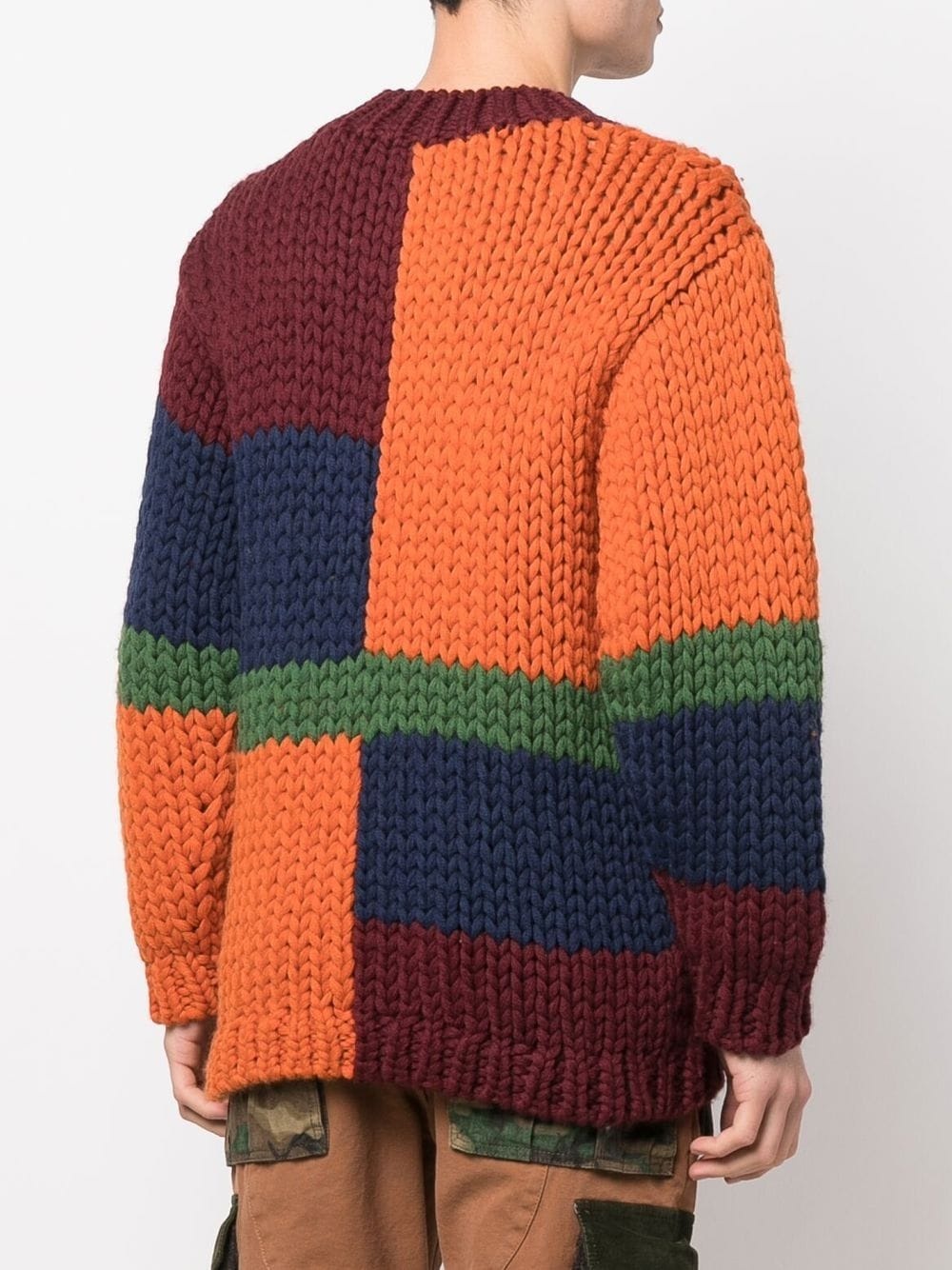 colour-block wool jumper - 4