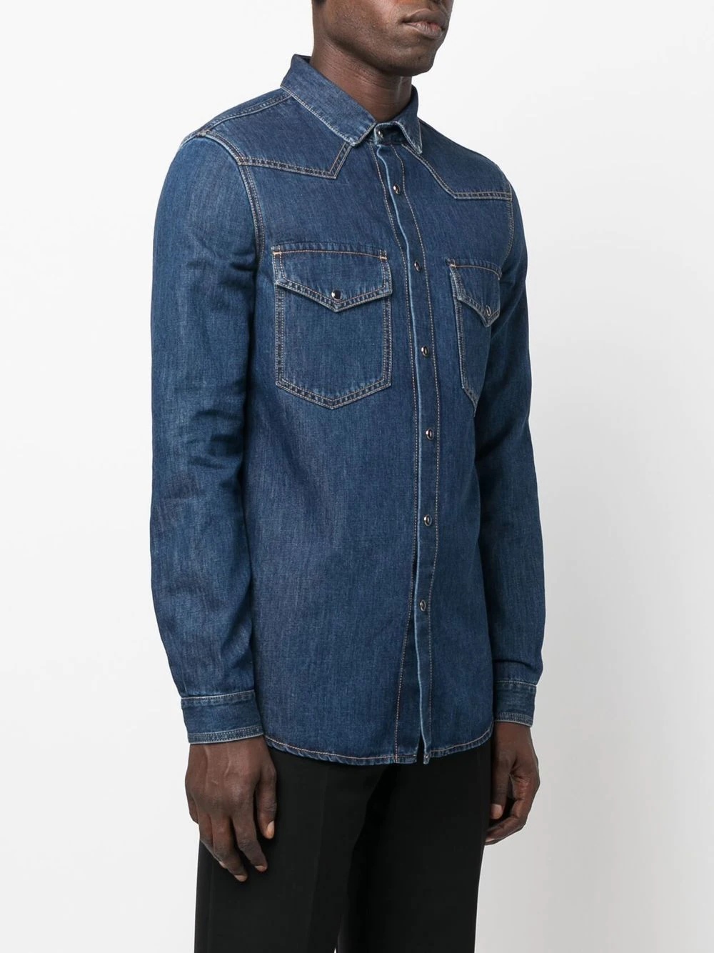 long-sleeve denim shirt - 3