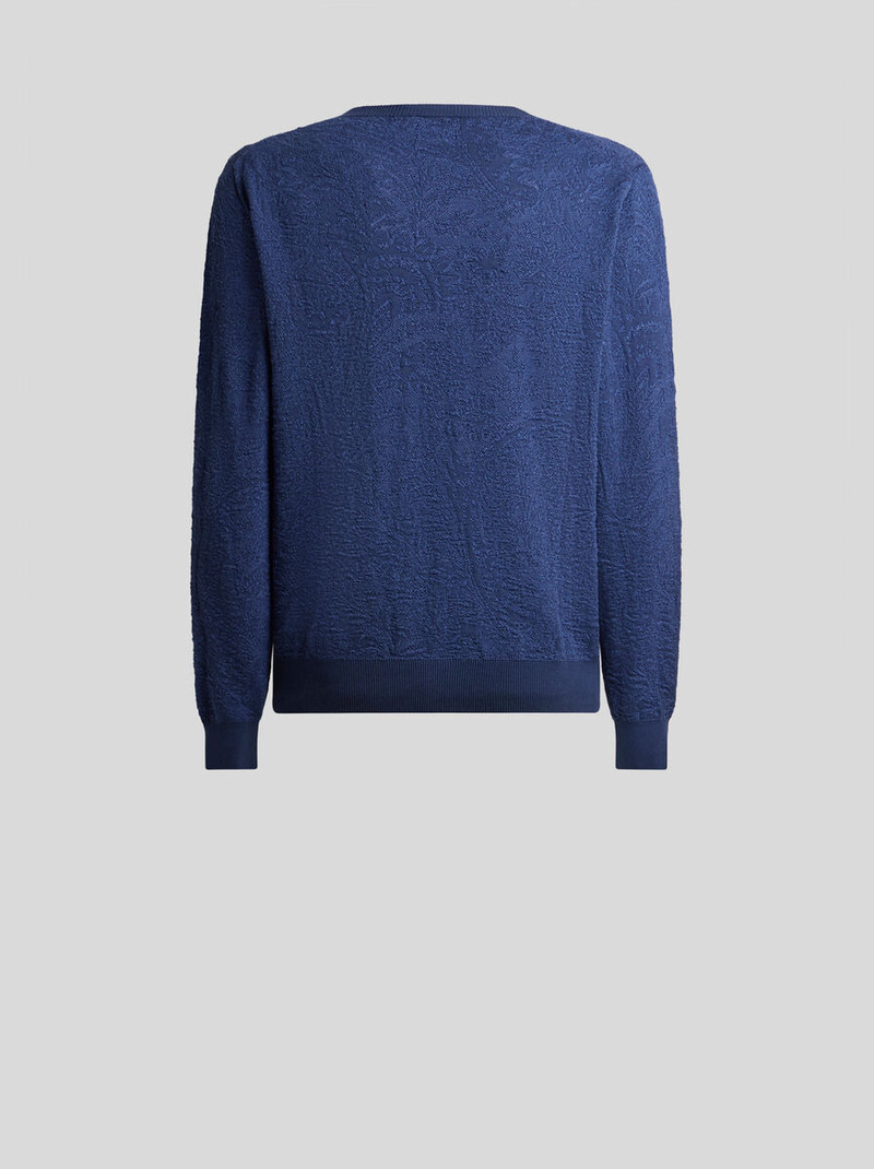 Etro COTTON SWEATER WITH FLORAL PAISLEY MOTIF outlook