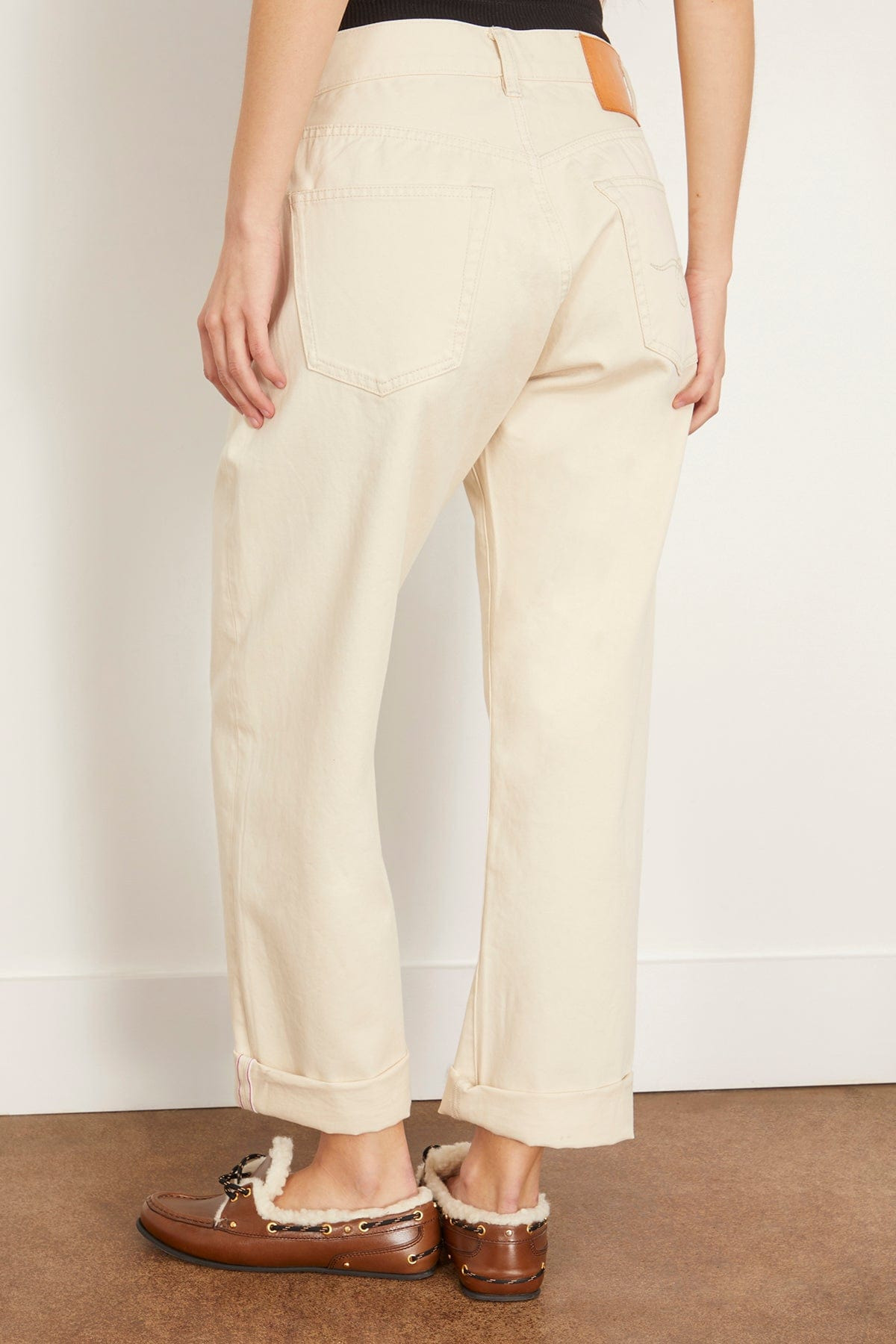 Cuffed X-BF Jean in Bone White Selvedge - 4