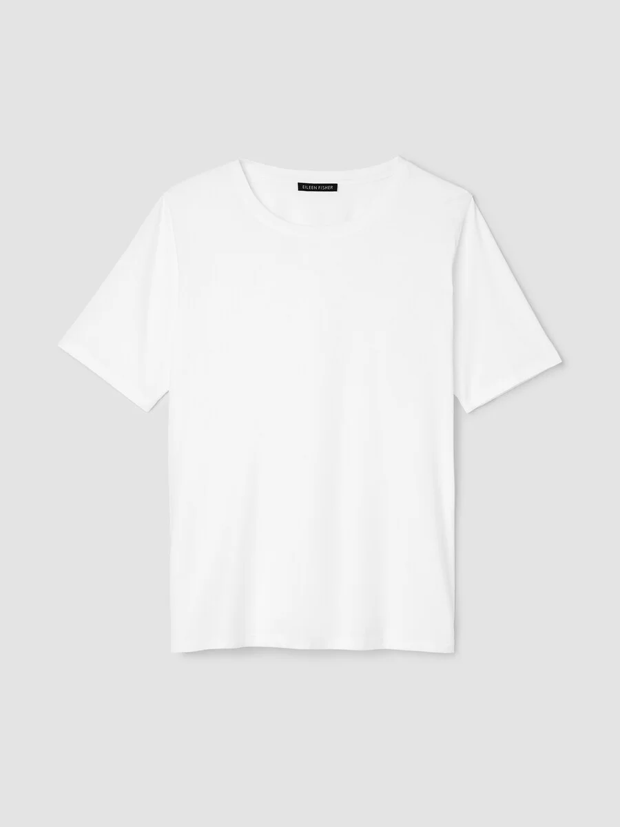 Organic Pima Cotton Jersey Round Neck Tee - 1