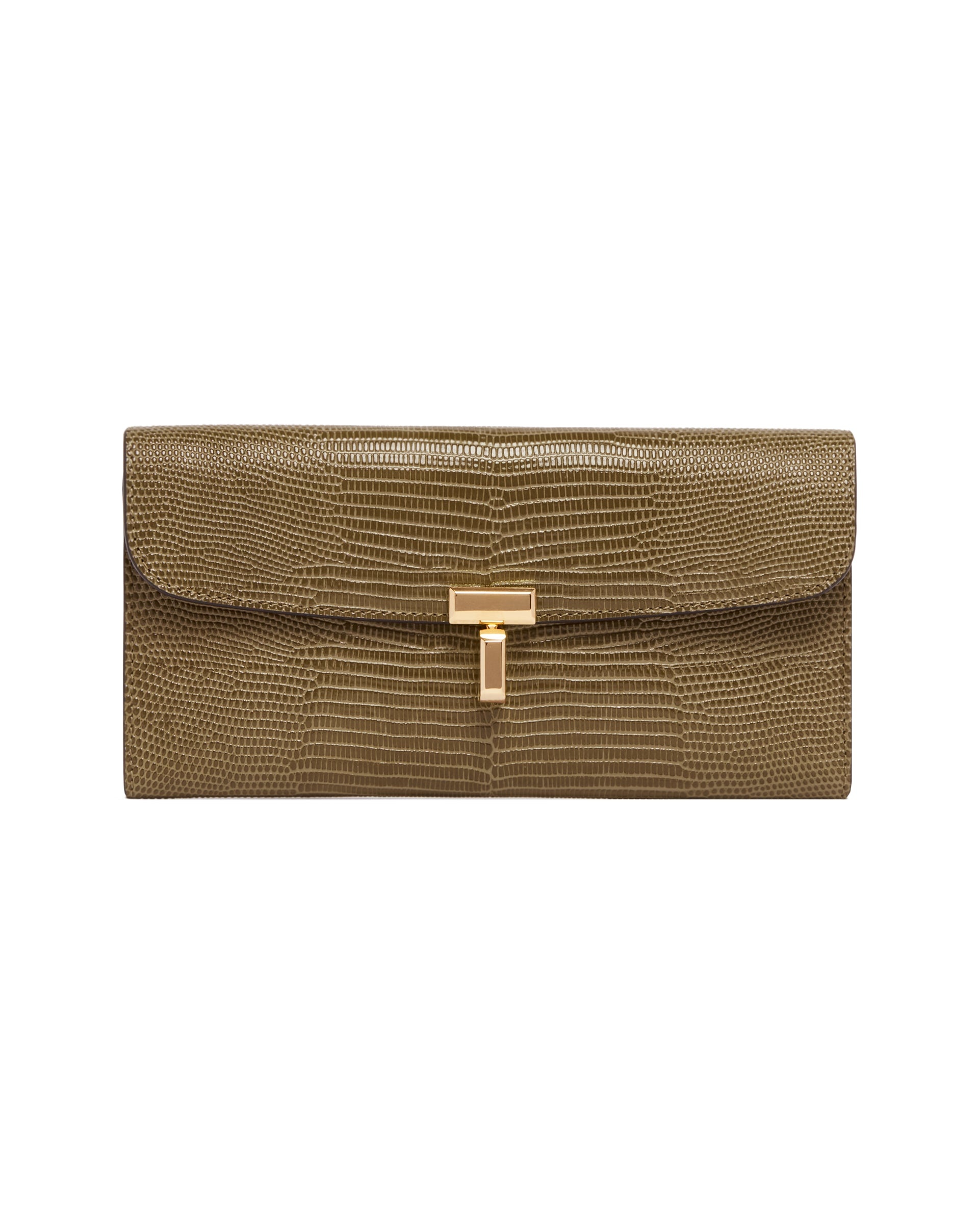 Green T-Lock Lizard-Print Wallet - 2