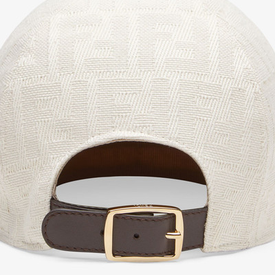 FENDI White canvas baseball cap outlook