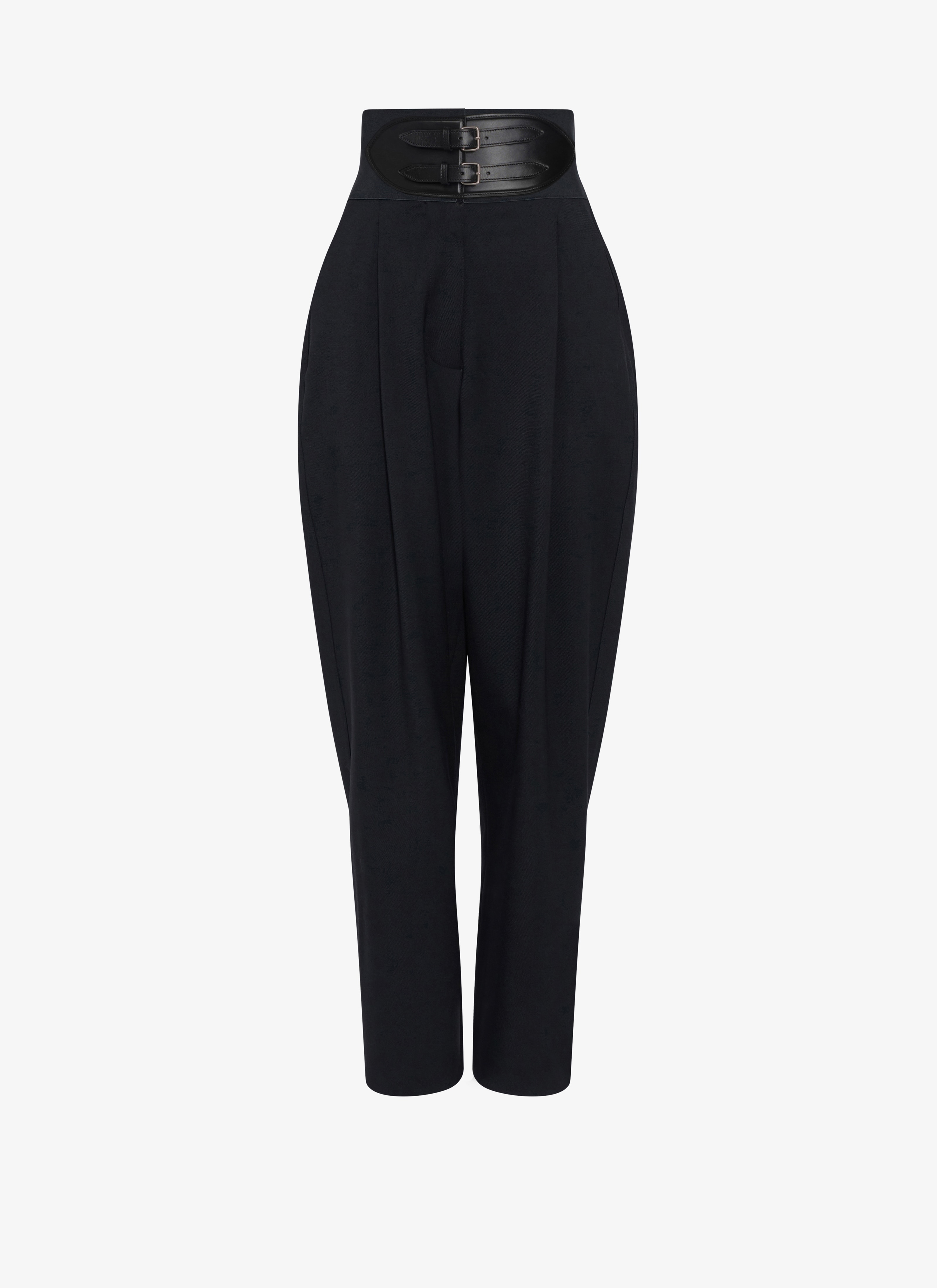 BELTED WOOL PANT - 1