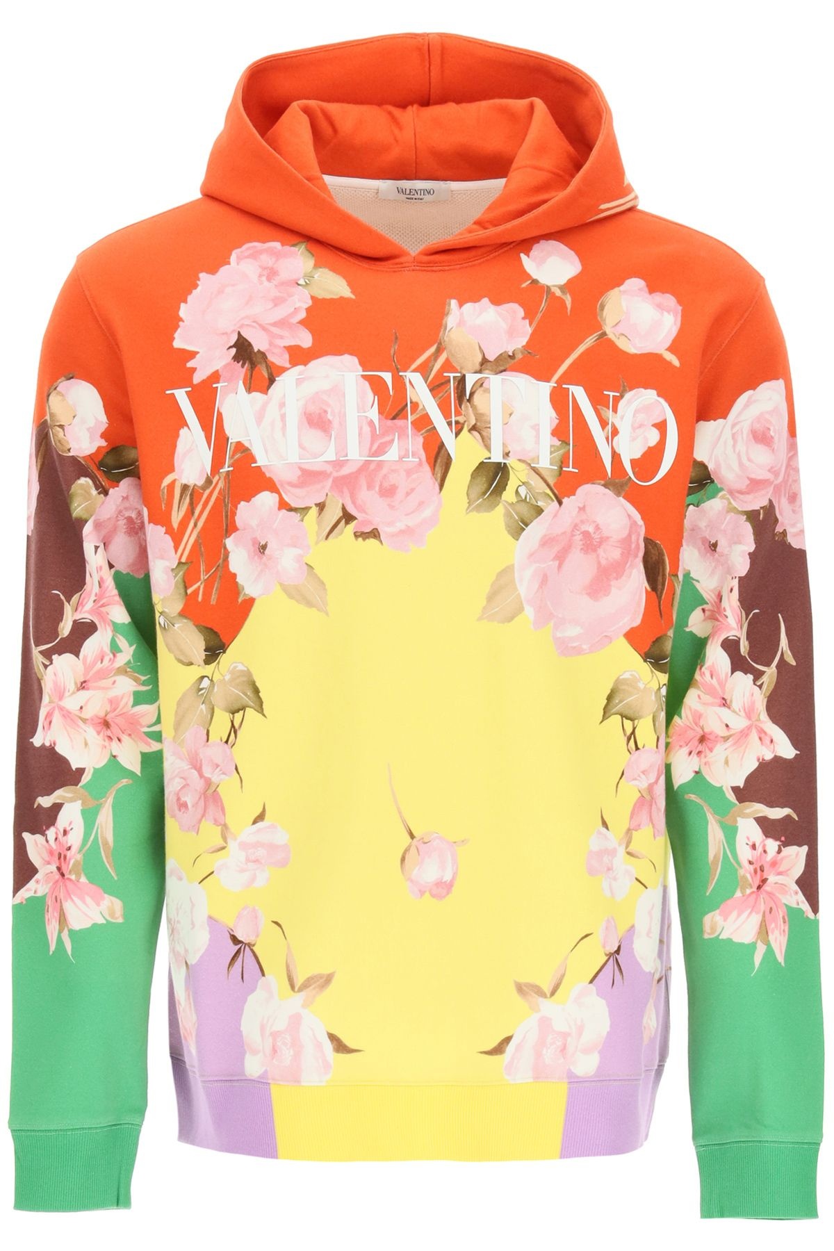 FLYING FLOWERS PRINT HOODIE - 1