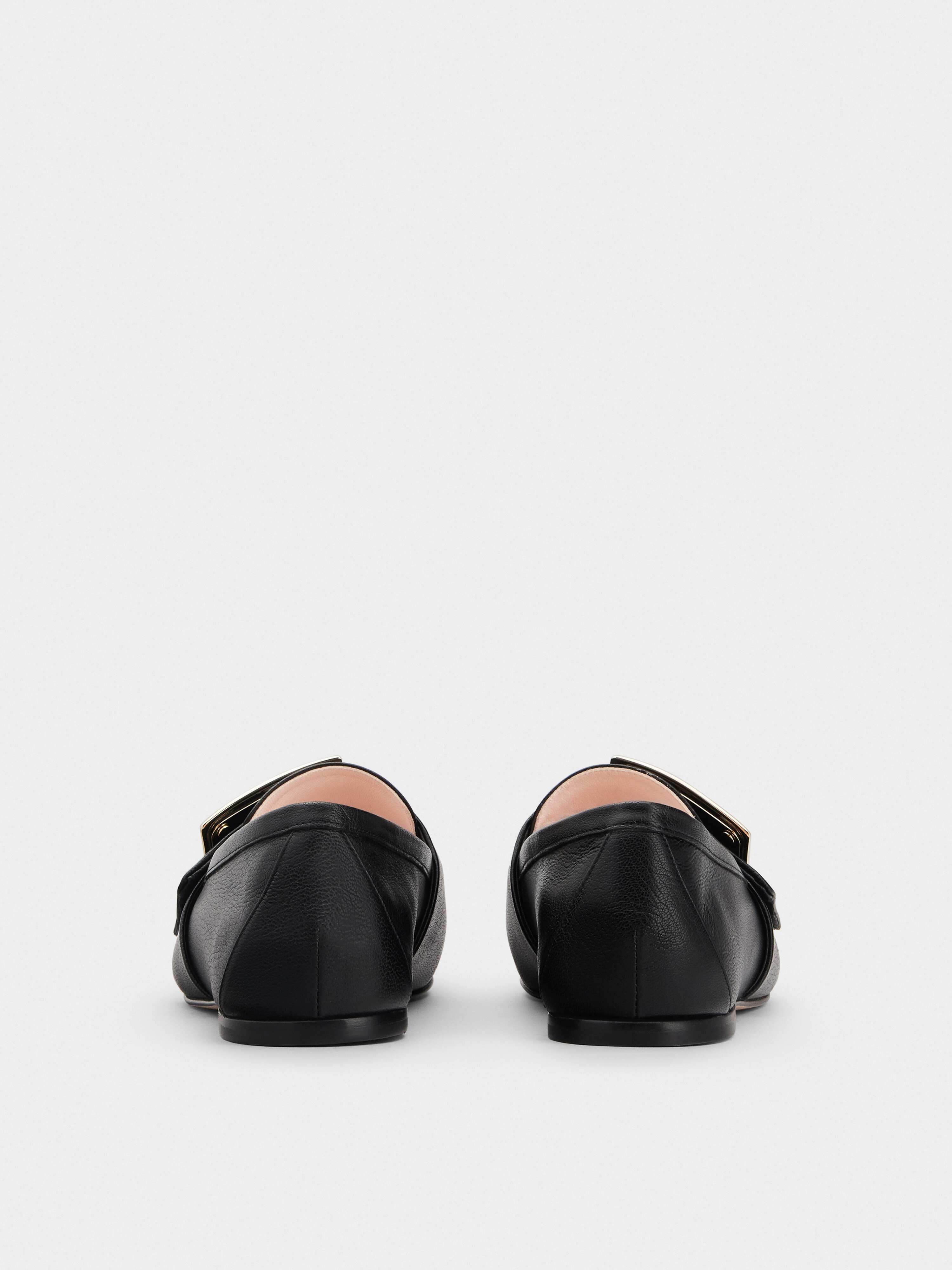 Soft Metal Buckle Loafers in Leather - 5