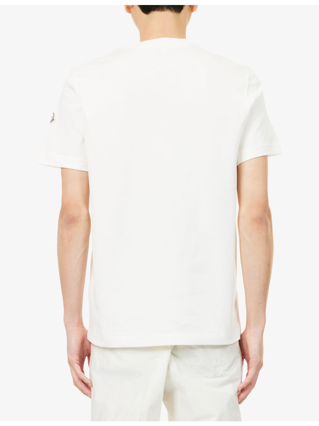 Logo-Patch Crewneck Cotton T-Shirt - 4