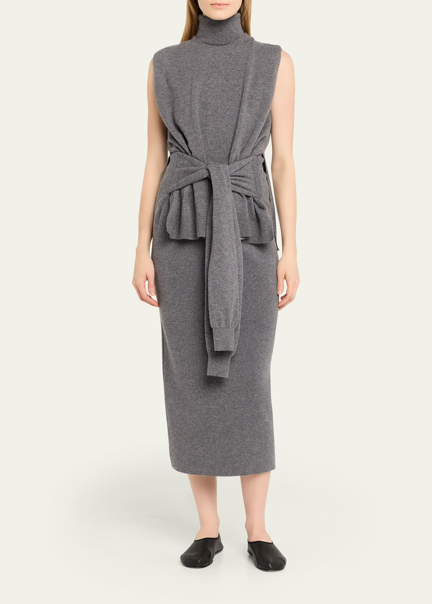 Double-Layer Cashmere-Wool Dress - 2