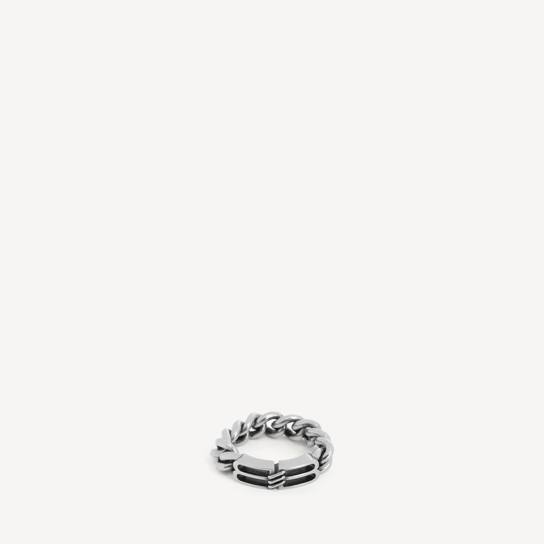 Men's Bb Icon Ring in Antique Silver - 1