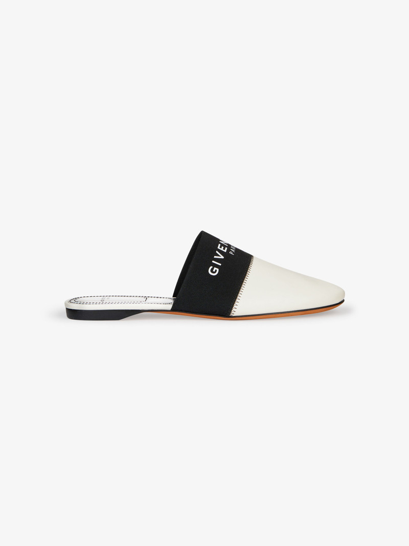 GIVENCHY PARIS flat mules in leather 1