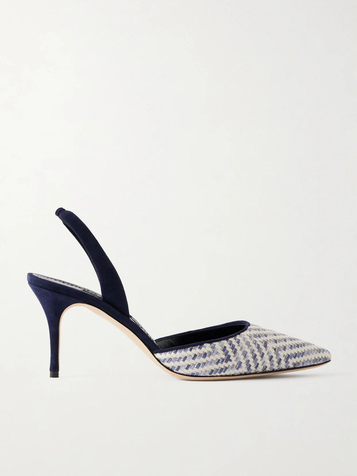 Carolyne 70 Raffia Slingback Pumps - 1