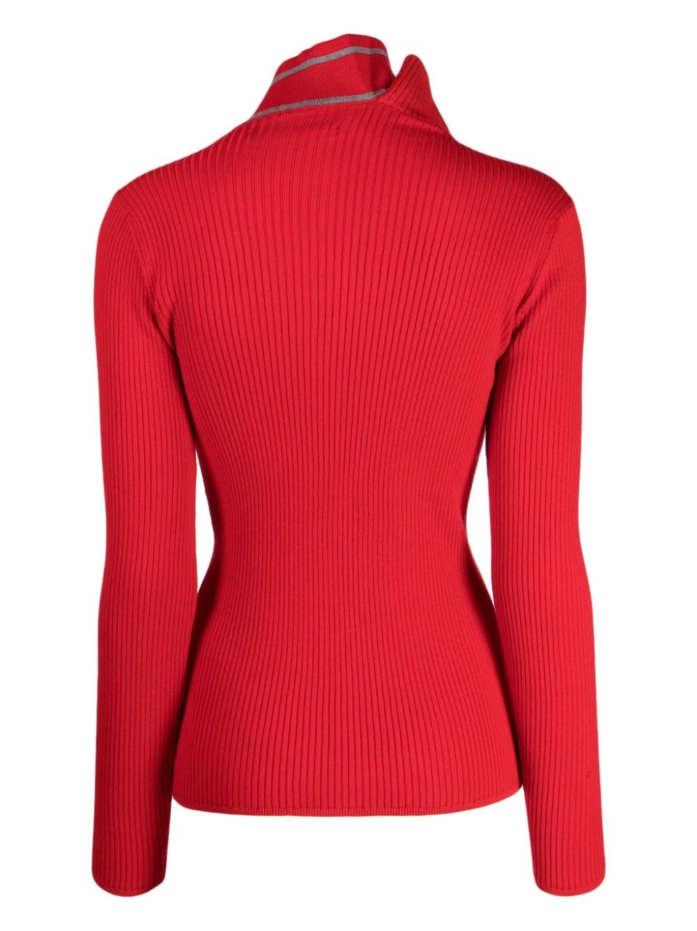 asymmetric ribbed jumper - 2