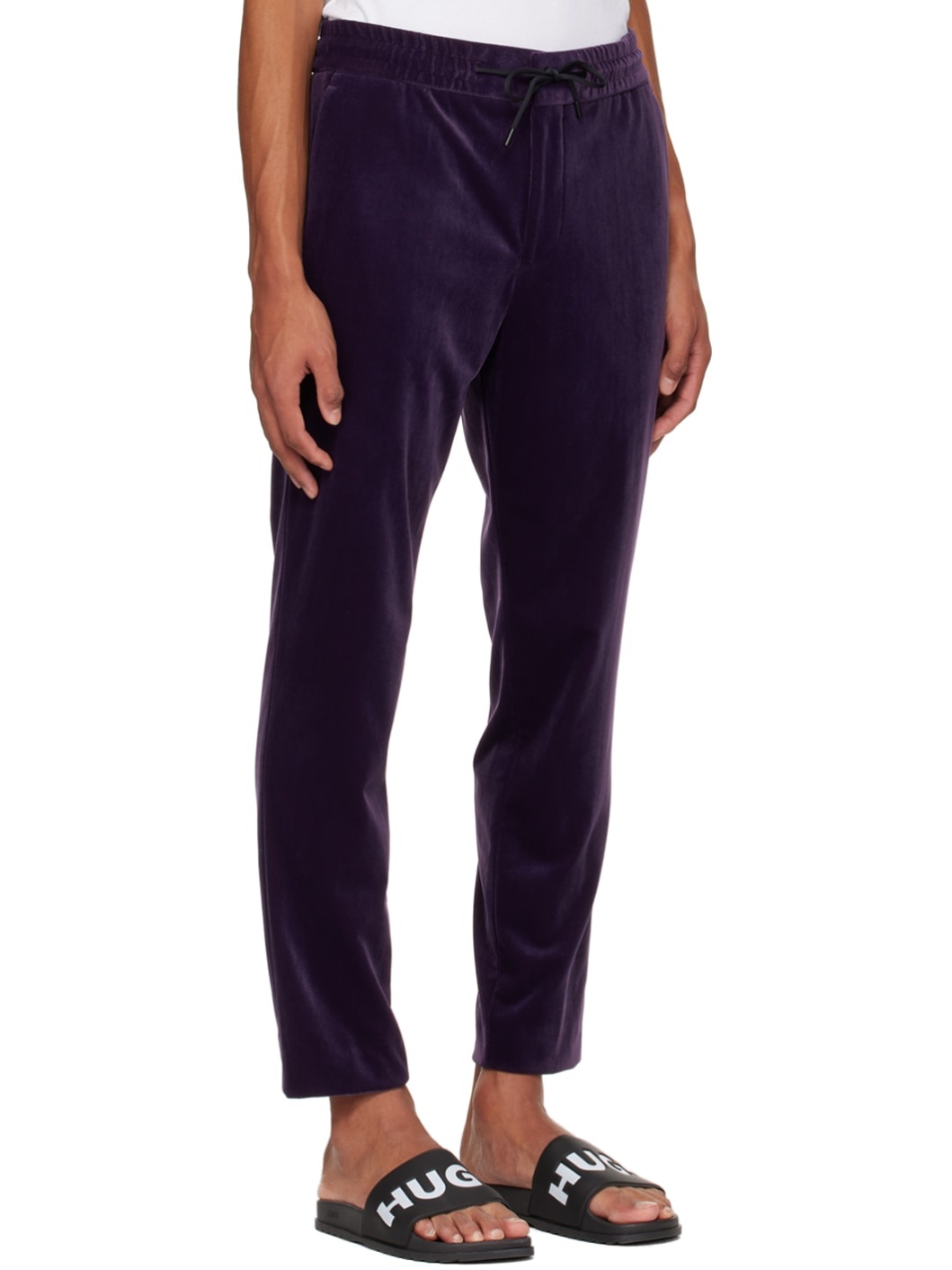 Purple Slim-Fit Trousers - 2