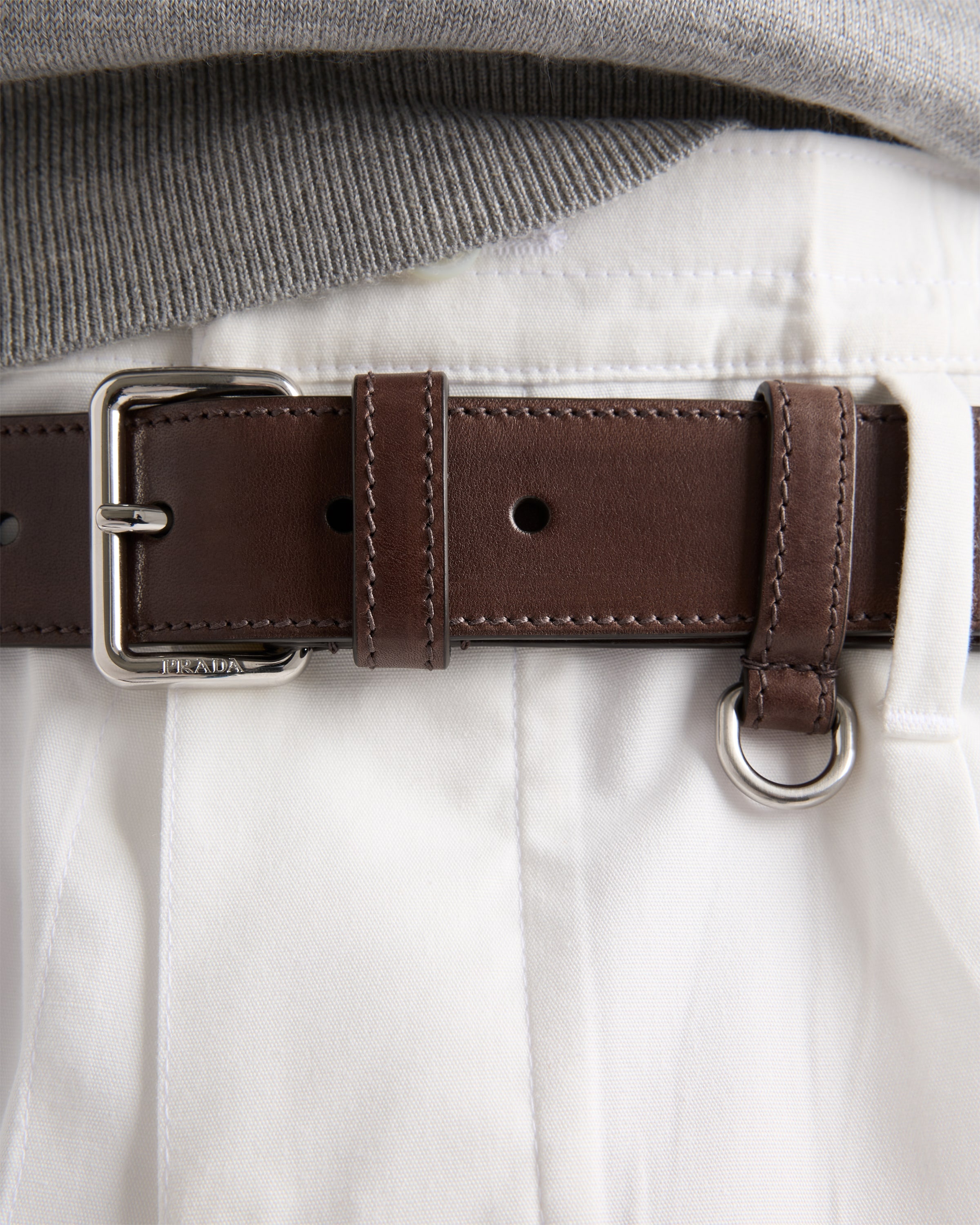 Antiqued leather belt - 2