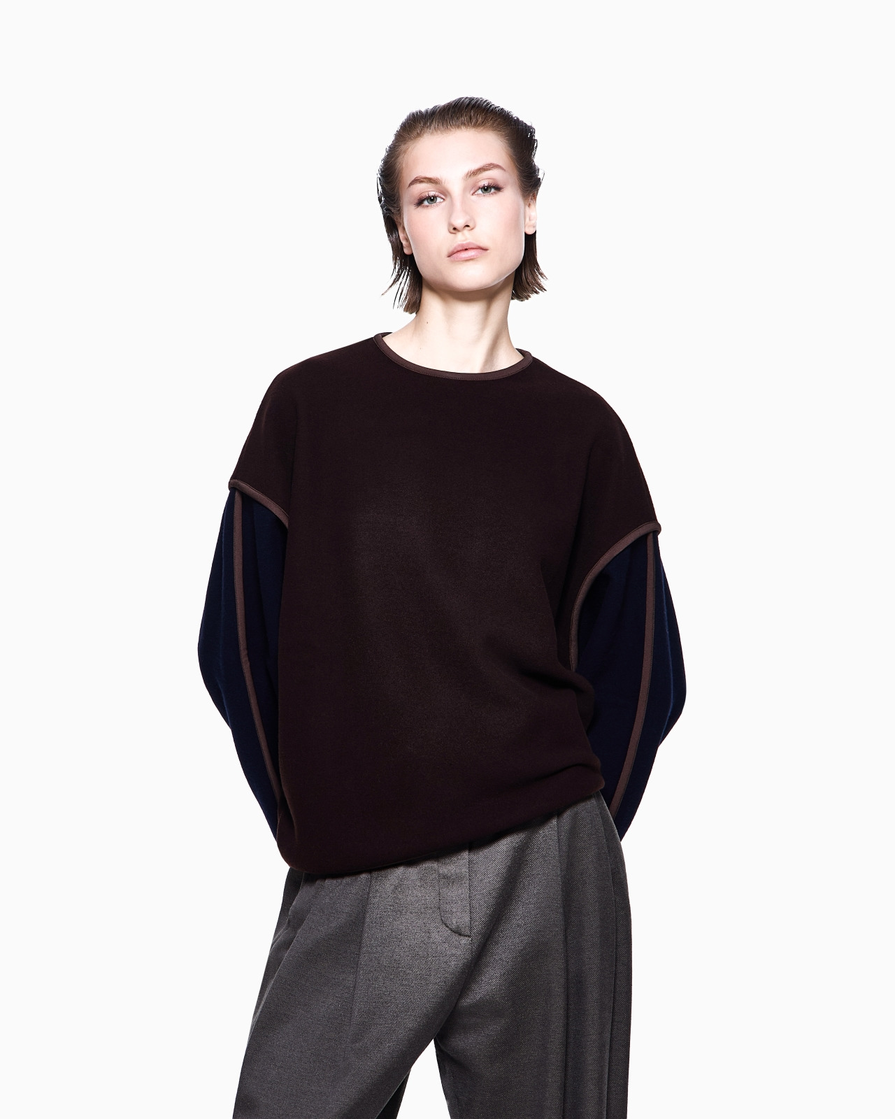 VIRGIN WOOL AND CASHMERE JERSEY SWEATSHIRT - 4