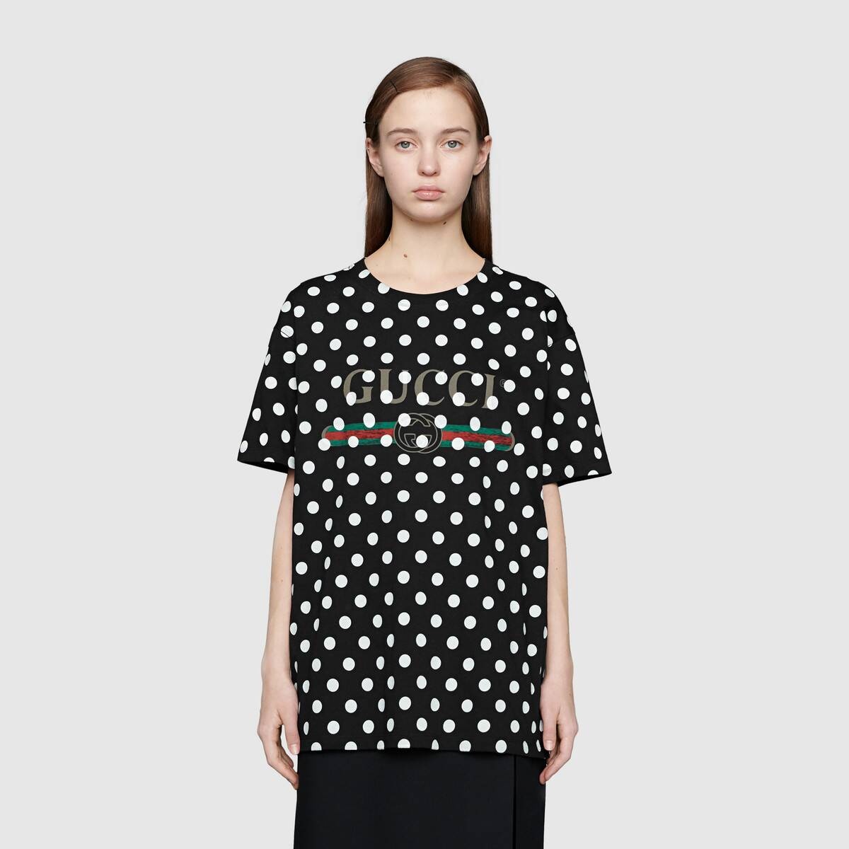 Gucci logo polka dot print T-shirt - 3