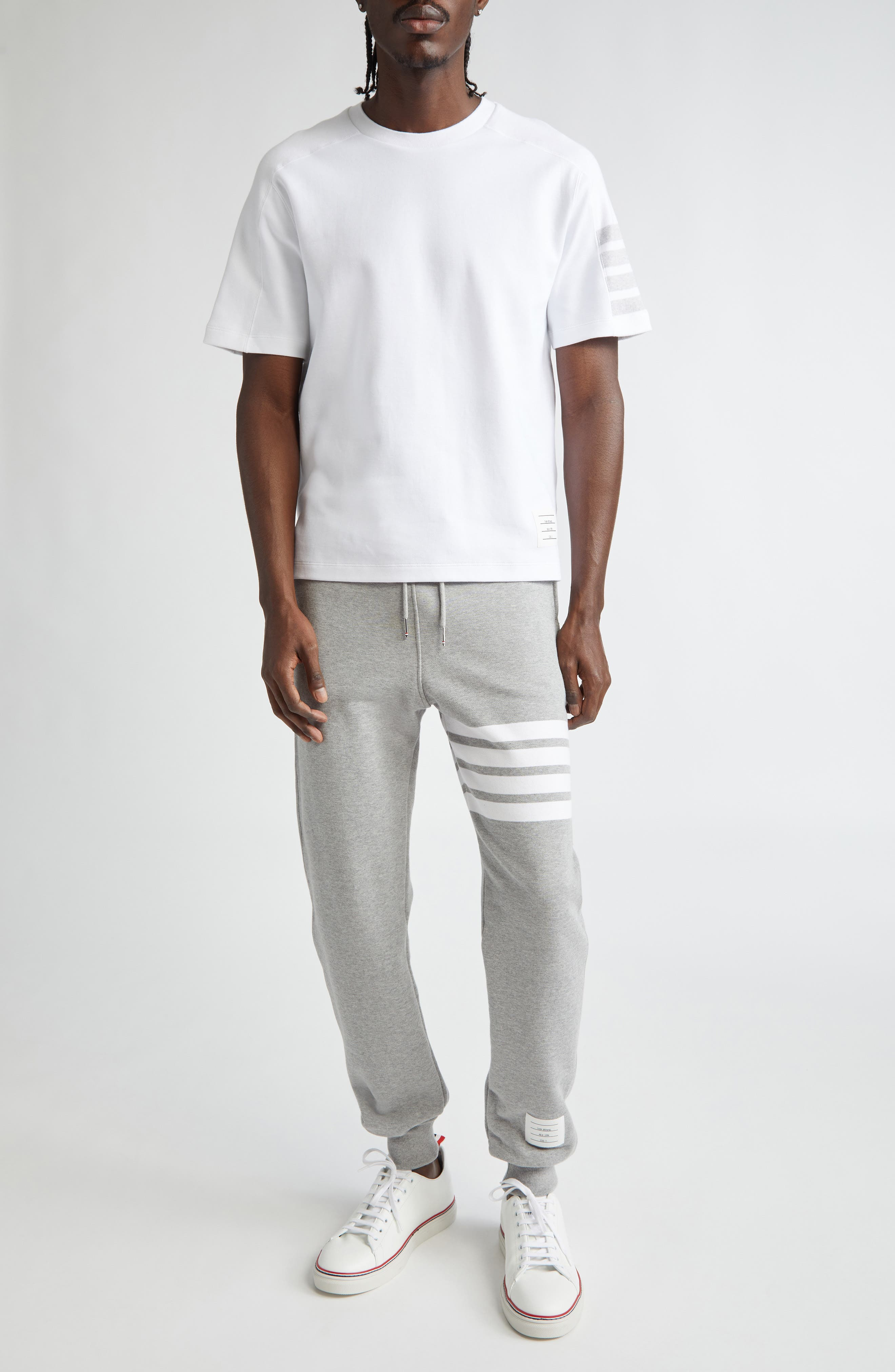 Thom Browne Milano 4-Bar Cotton T-Shirt in White at Nordstrom - 2