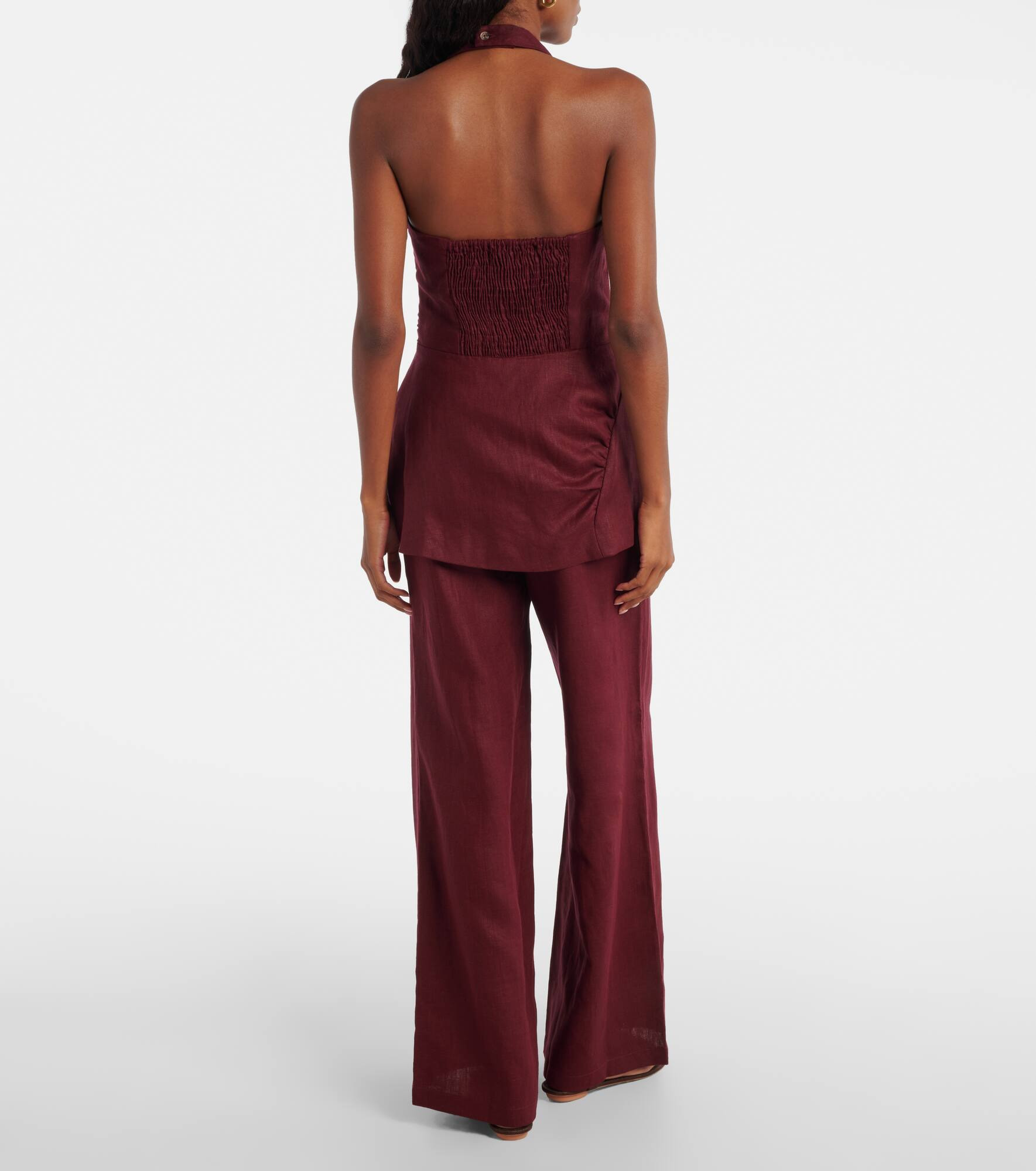 Fia halterneck linen top - 3