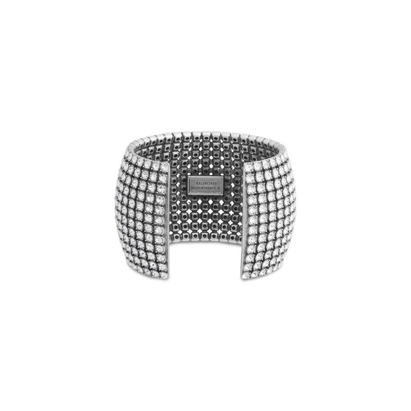 BALENCIAGA Women's Glam Cuff in Antique Silver outlook